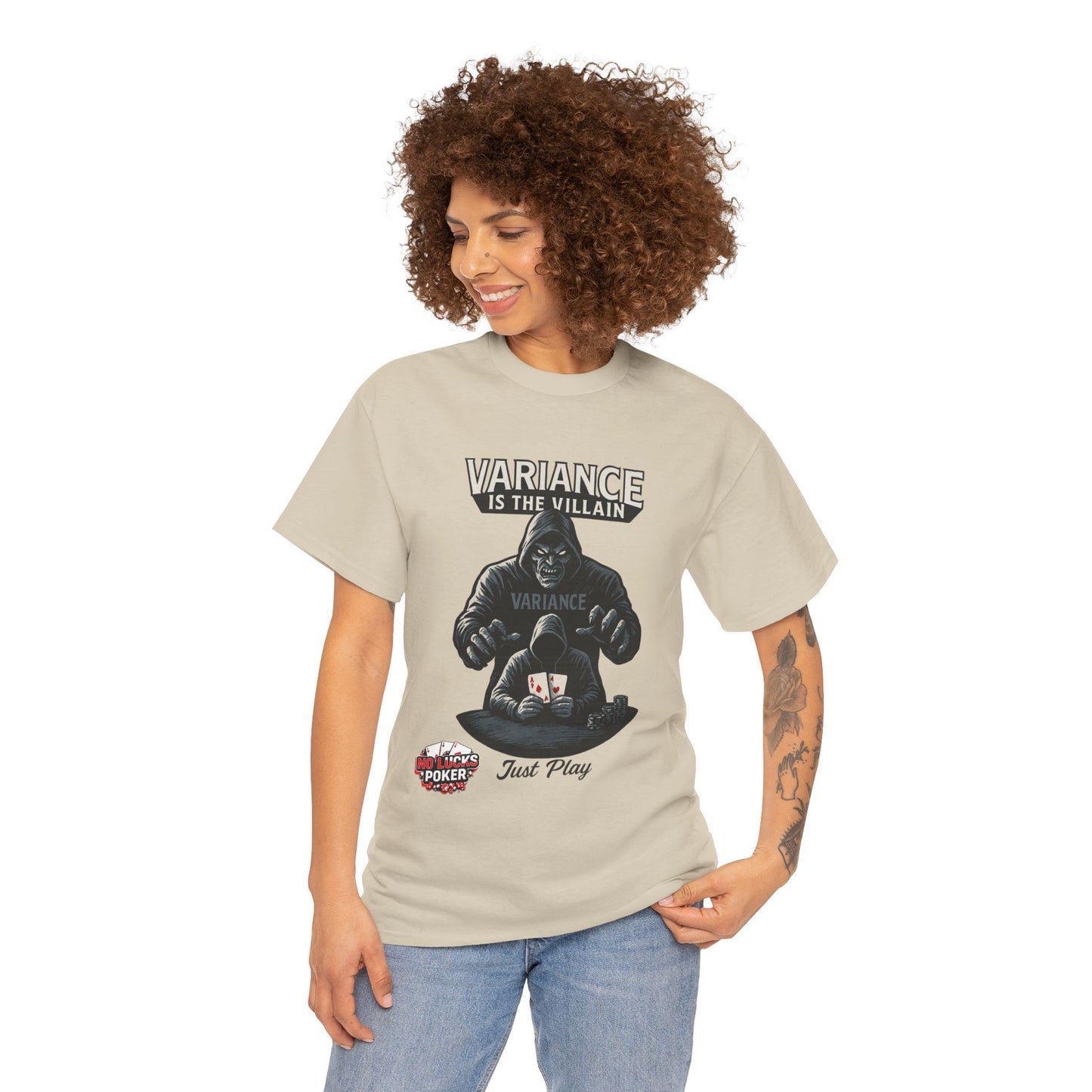 Variance is the Villain Poker T-Shirt | Zero Lucks – Fight the Swings