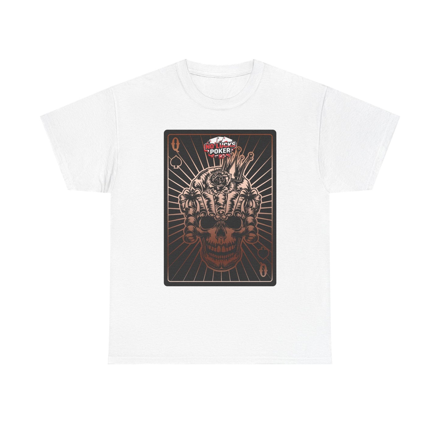 No Lucks Given – Angry Queen of Spades Poker Tee (Copper Edition)