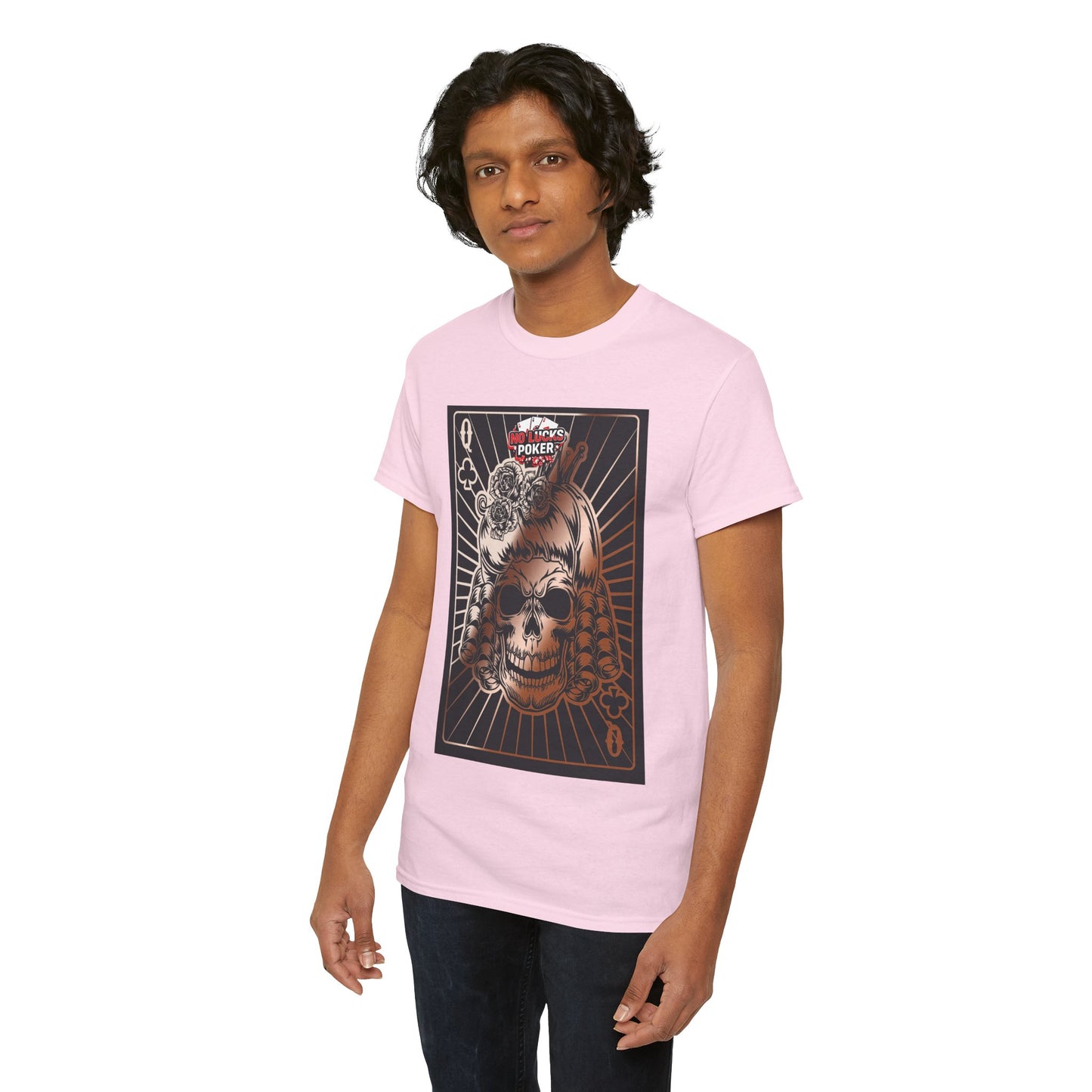 No Lucks Given Angry Queen of Clubs Copper Poker T-Shirt Must have Good Luck All-in