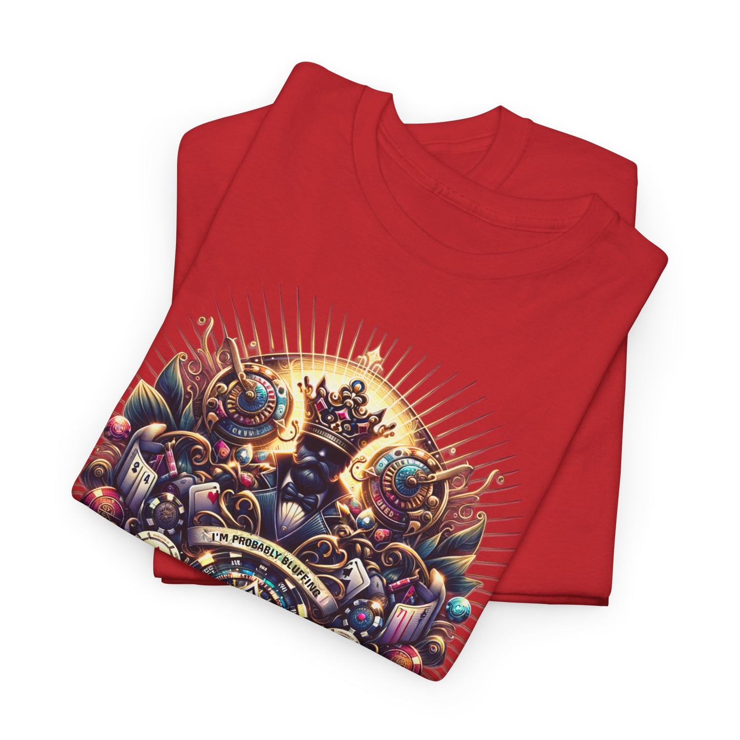 I'm Probably Bluffing unisex heavy cotton tee Poker Apparel
