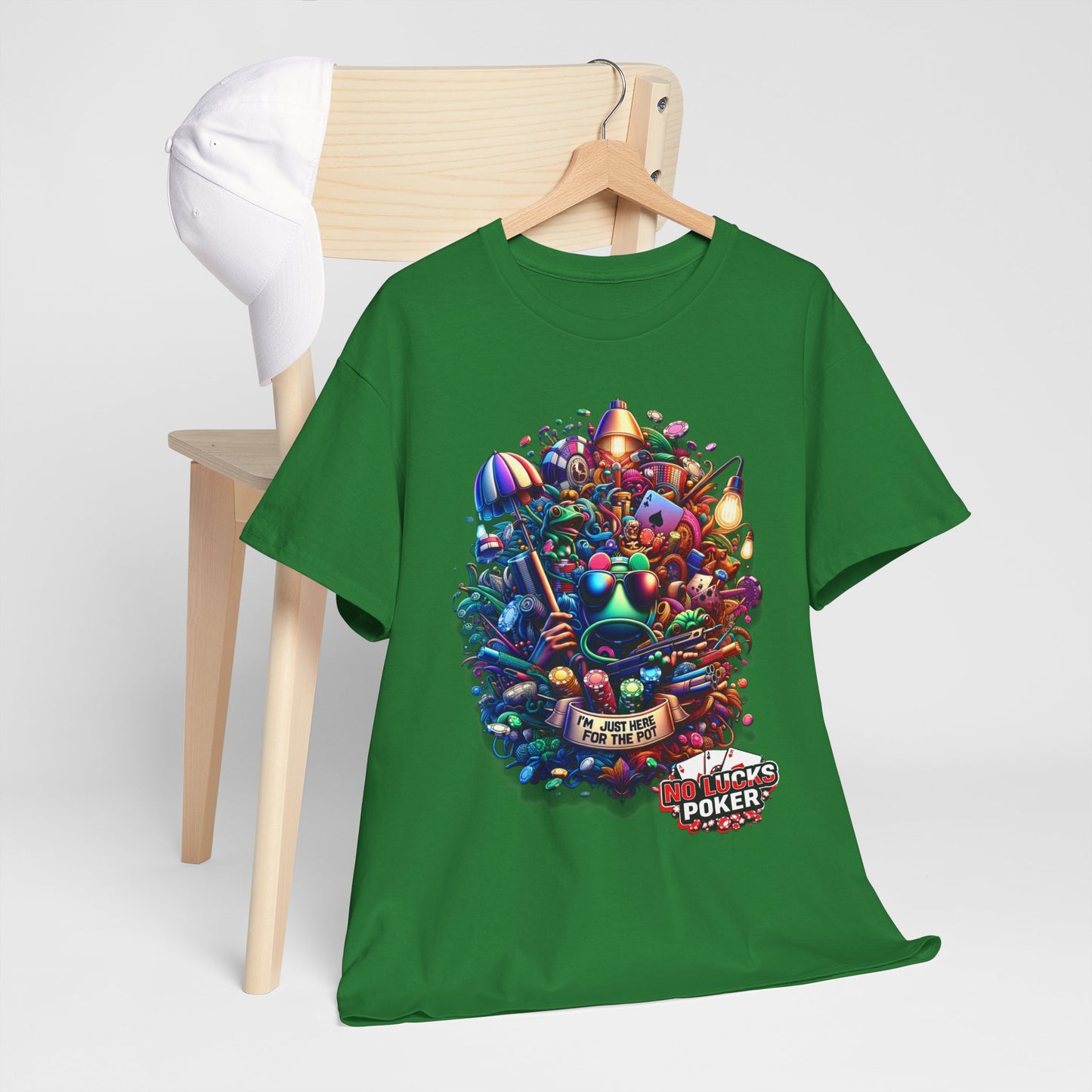 I'm Just here for the Pot unisex heavy cotton tee Poker Apparel