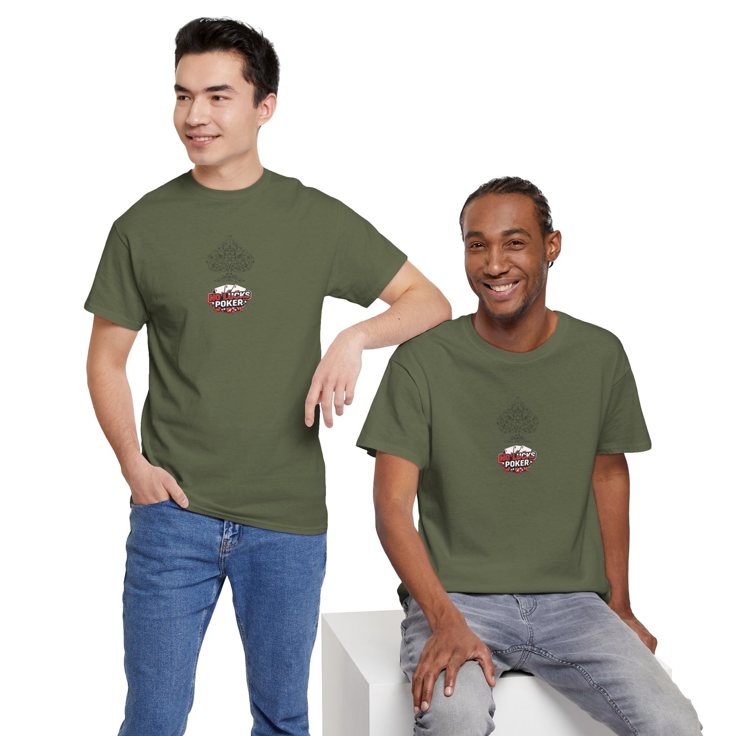No Lucks Given Logo Poker T-Shirt | Built for Players, Not Luck
