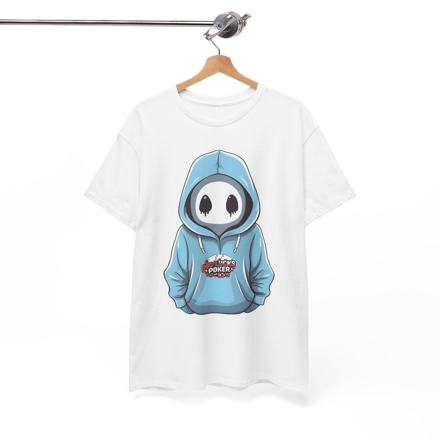 No Lucks Given – Mysterious Hoodie Player Poker Tee