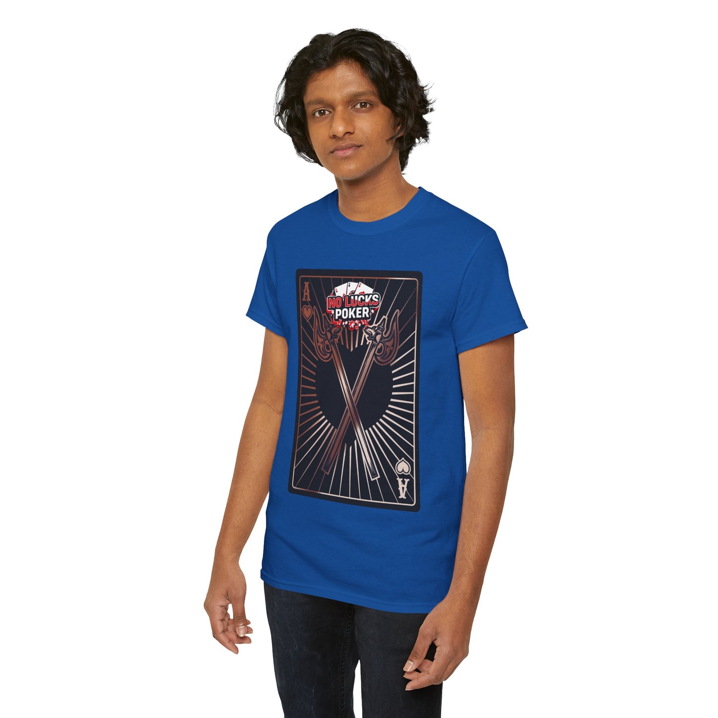No Lucks Given: Ace of Hearts & Axes – Poker T-Shirt