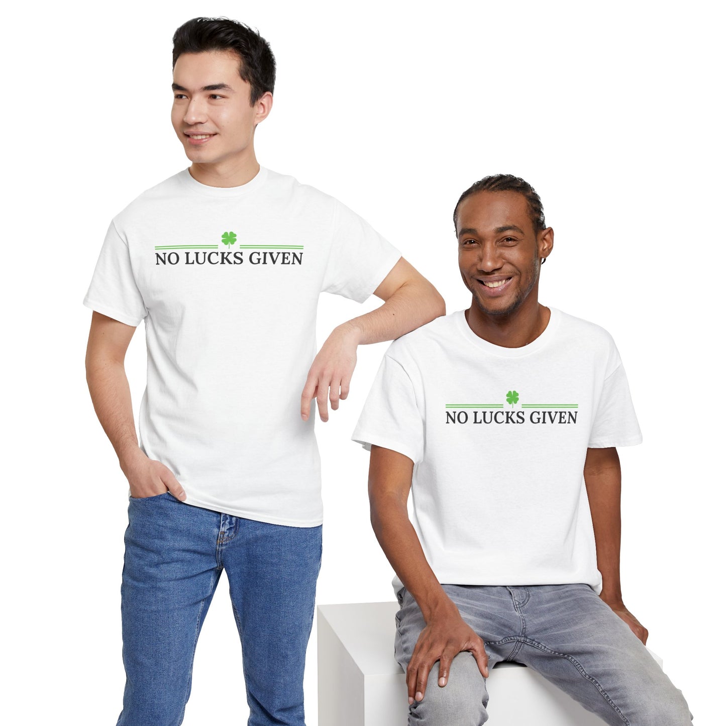 No Lucks Given – Classic Logo Poker Tee (Good Luck, All In)