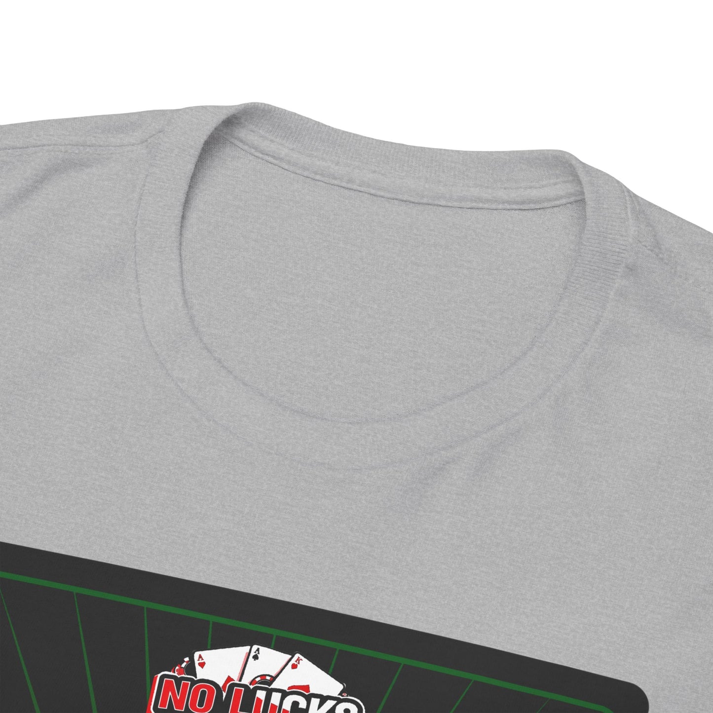 No Lucks Given – Jack Skull Crown Poker Tee (Green & Red Edition)