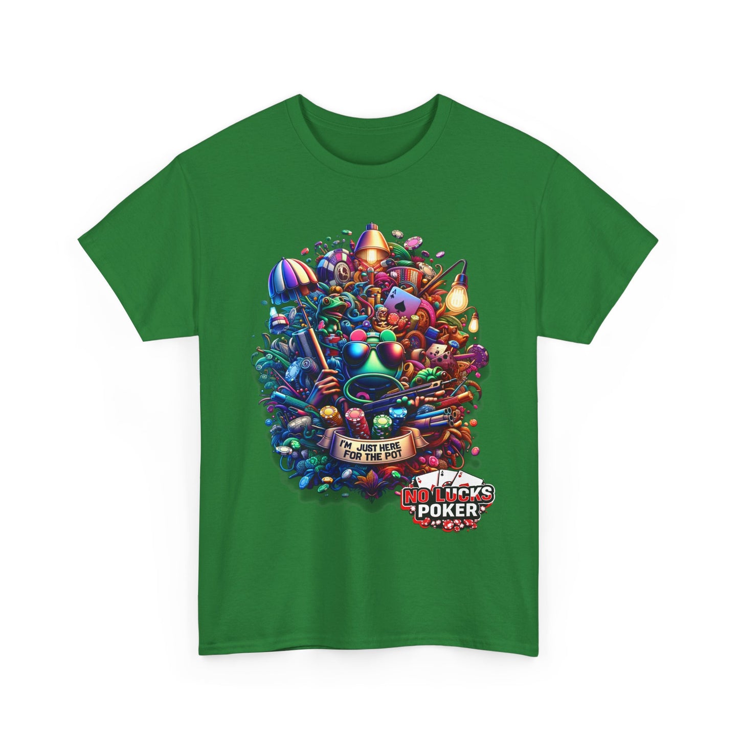 I'm Just here for the Pot unisex heavy cotton tee Poker Apparel