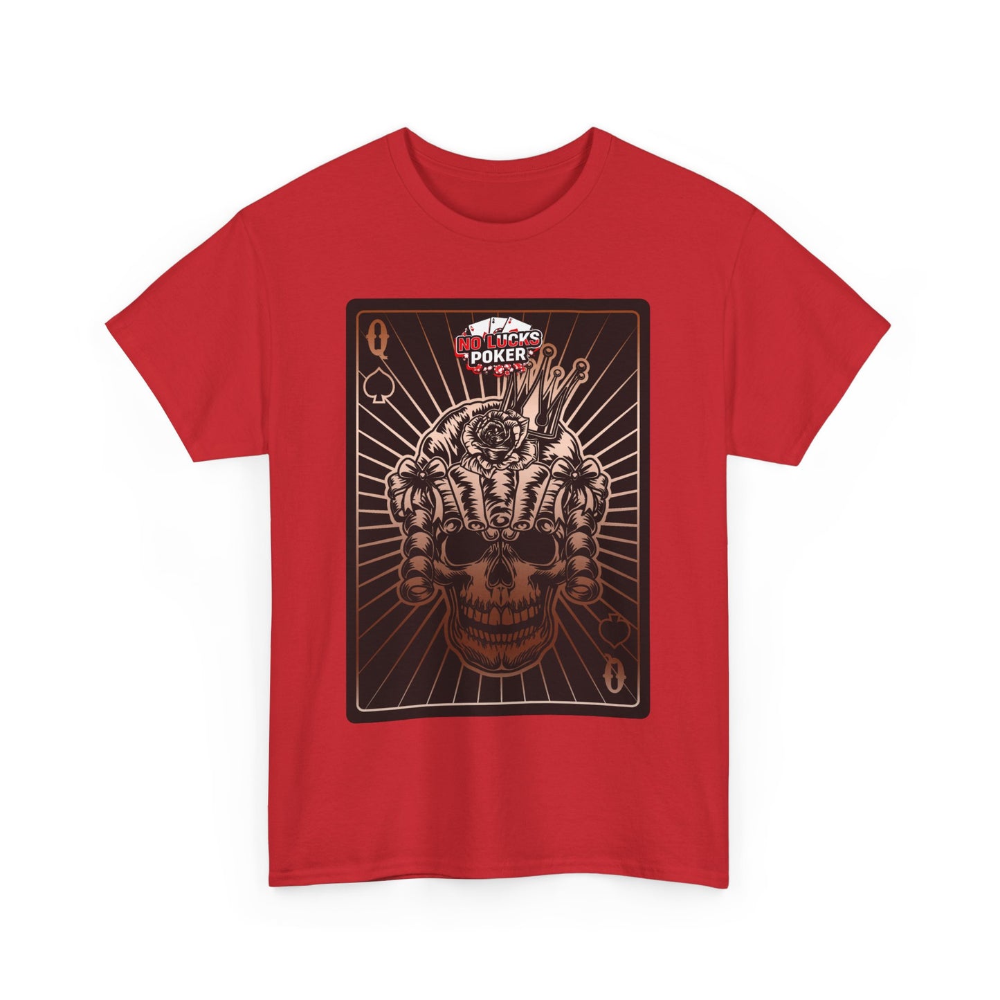 No Lucks Given – Angry Queen of Spades Poker Tee (Copper Edition)