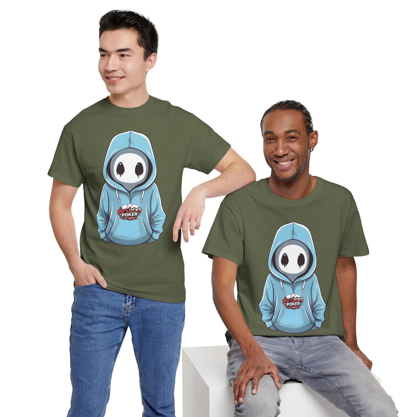 No Lucks Given – Mysterious Hoodie Player Poker Tee