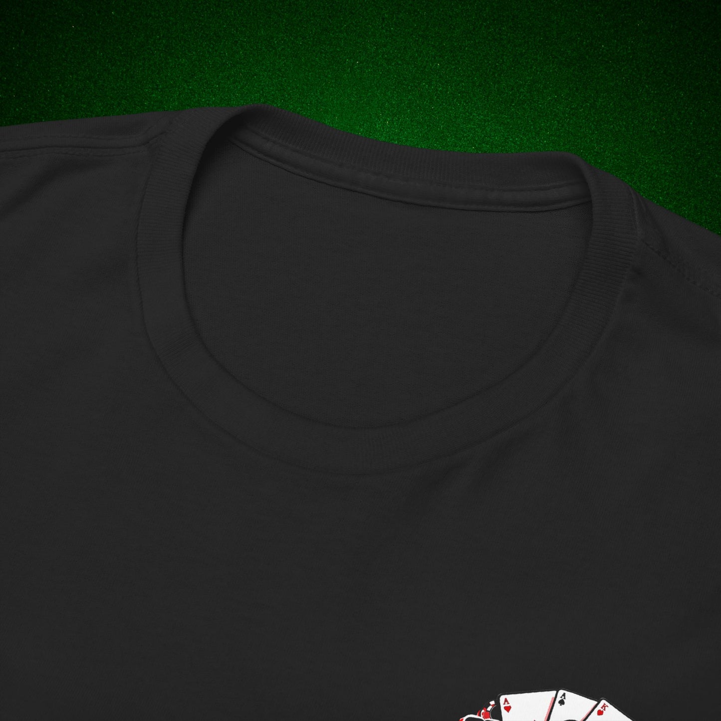 No Lucks Given Large Clover Poker T-Shirt Good Luck All-in