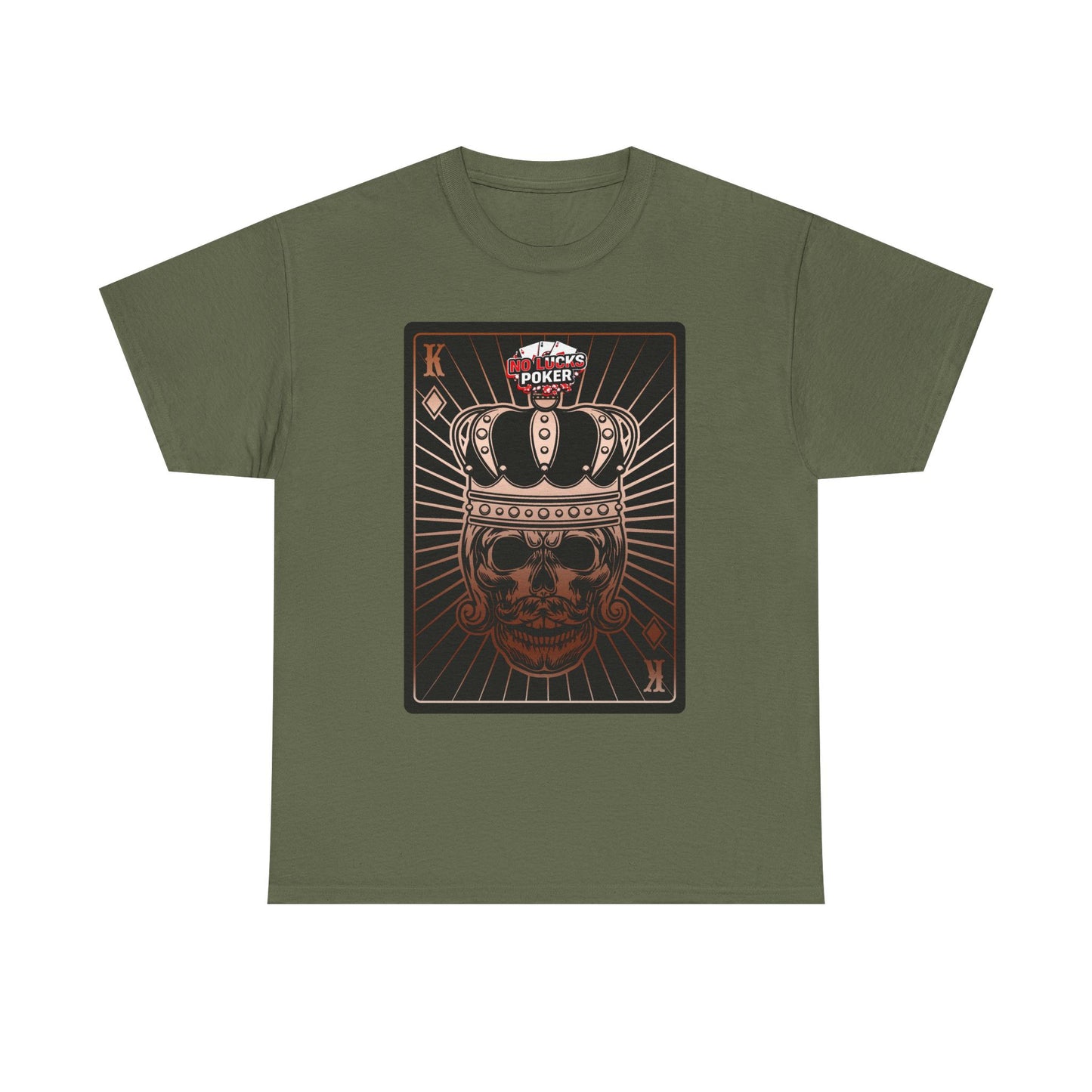 No Lucks Given Royal Skull King of Diamonds Copper Poker T-Shirt Must have Good Luck All-in