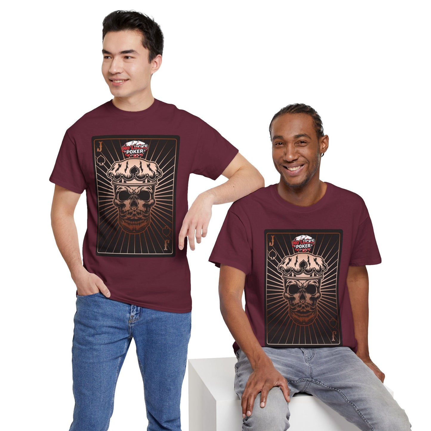 No Lucks Given – Jack Skull Crown of Spades Poker Tee (Copper Edition)