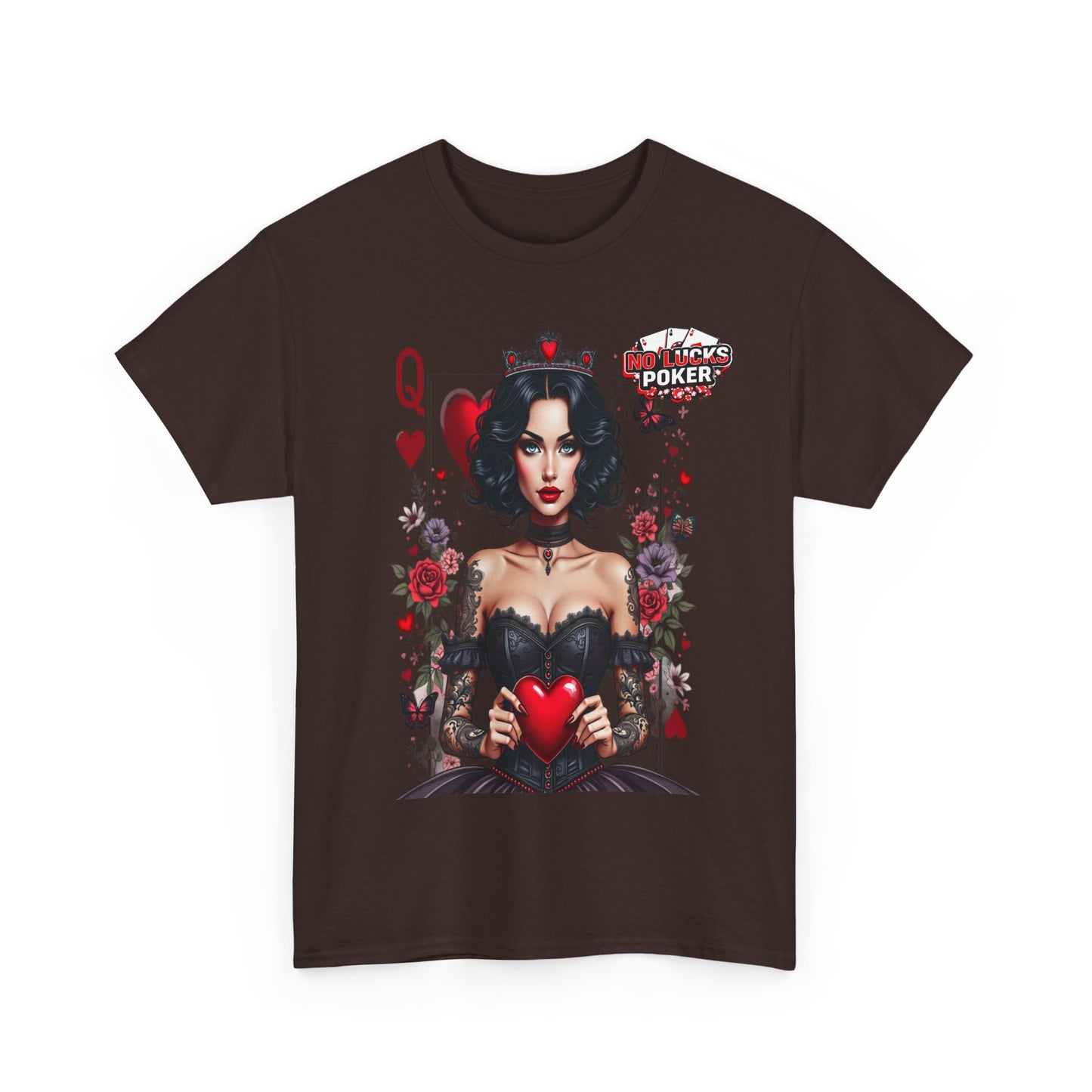 Gothic Queen of Hearts Poker T-Shirt | Dark Poker Apparel – Unisex Fit