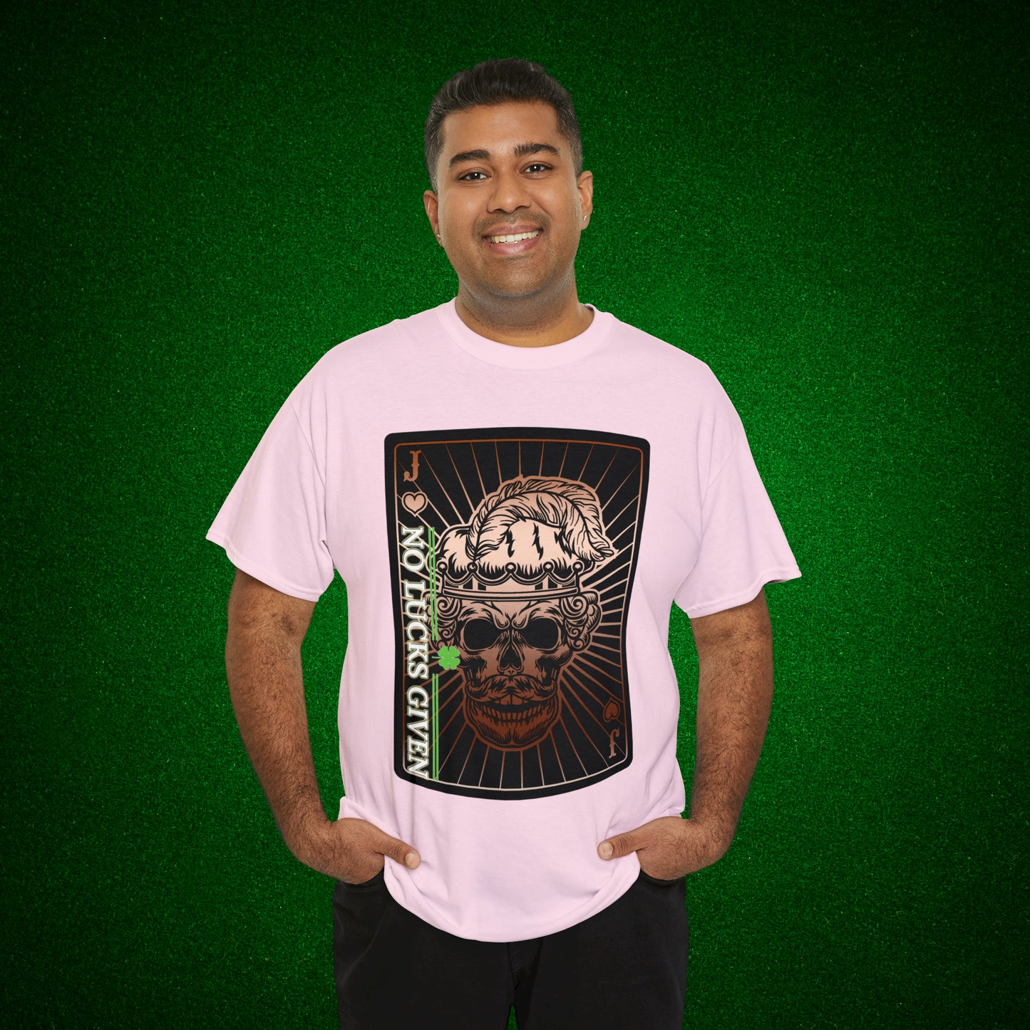 No Lucks Given Angry Jack of Hearts Copper Poker T-Shirt Must have Good Luck All-in