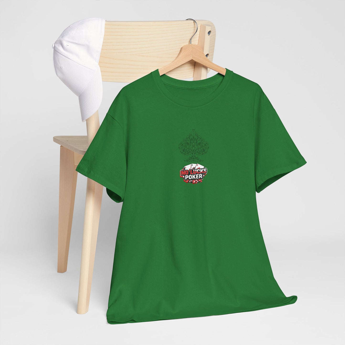 No Lucks Given Logo Poker T-Shirt | Built for Players, Not Luck