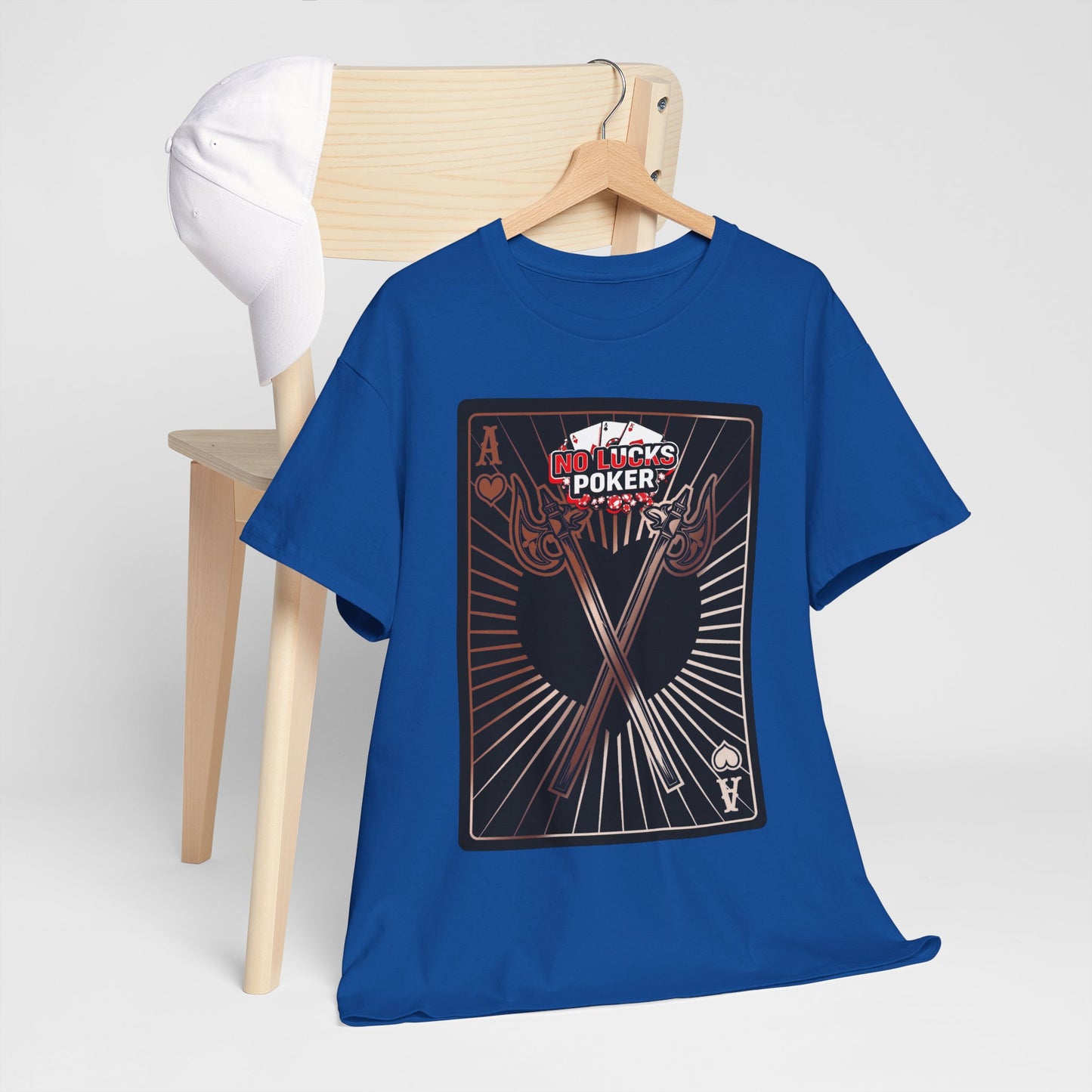 No Lucks Given: Ace of Hearts & Axes – Poker T-Shirt