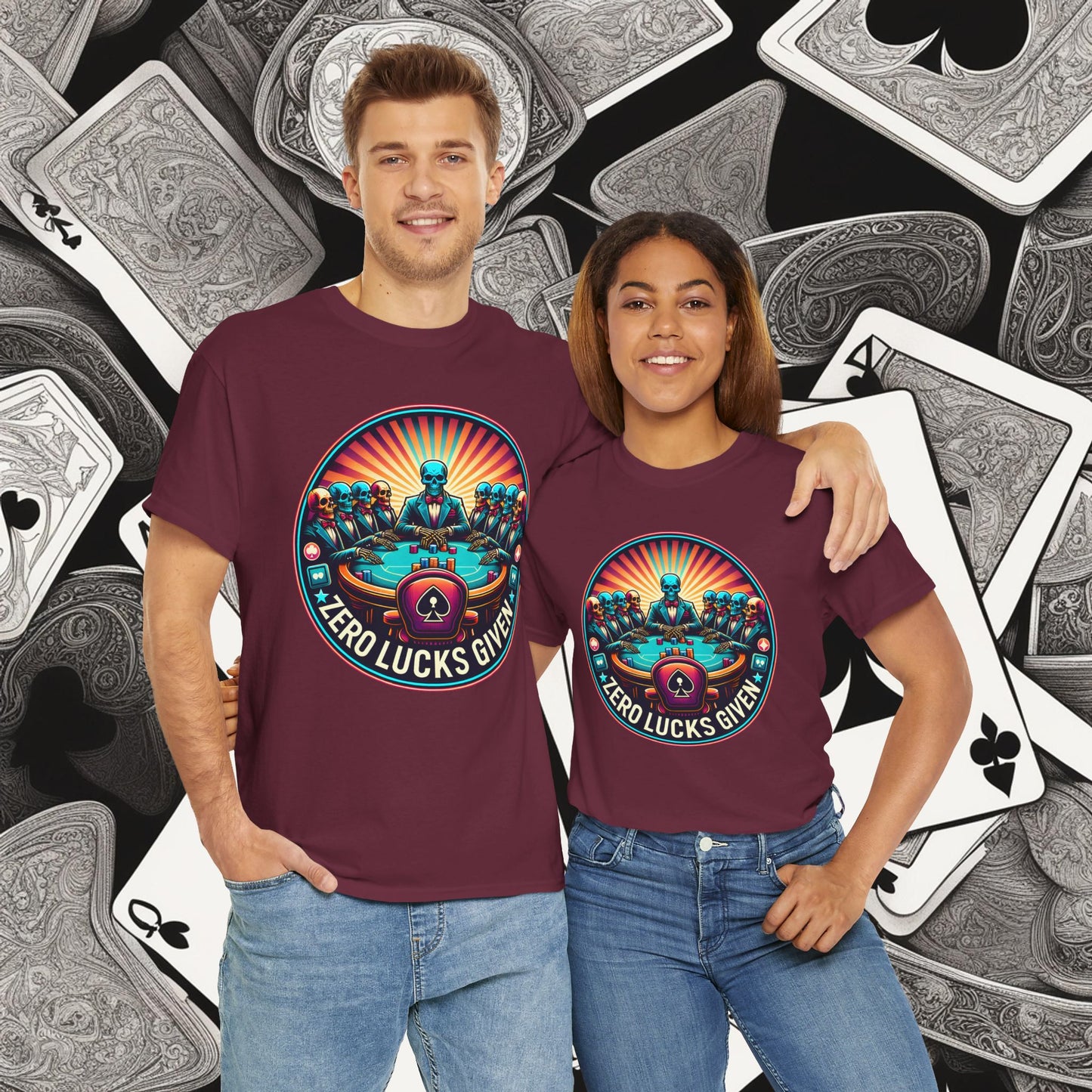 Zero Lucks Given unisex heavy cotton tee Poker Apparel