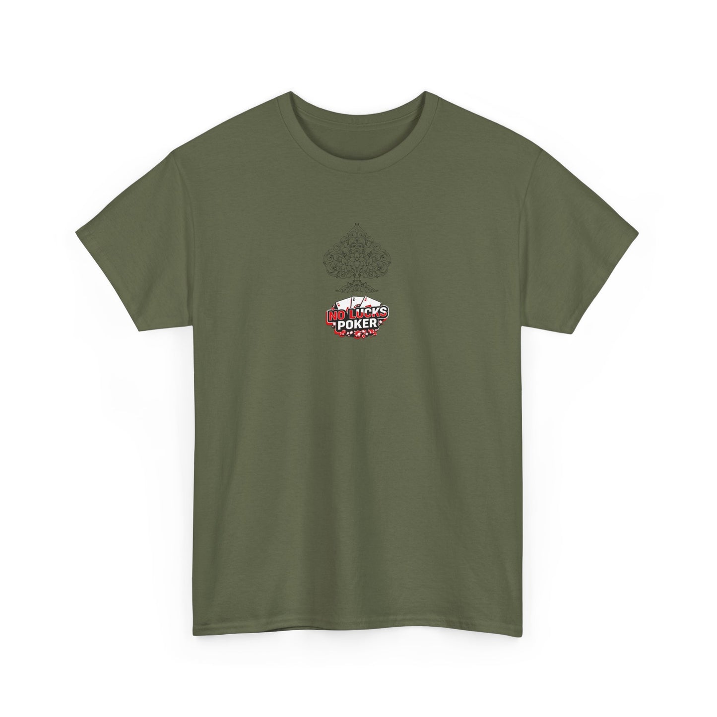 No Lucks Given Logo Poker T-Shirt | Built for Players, Not Luck