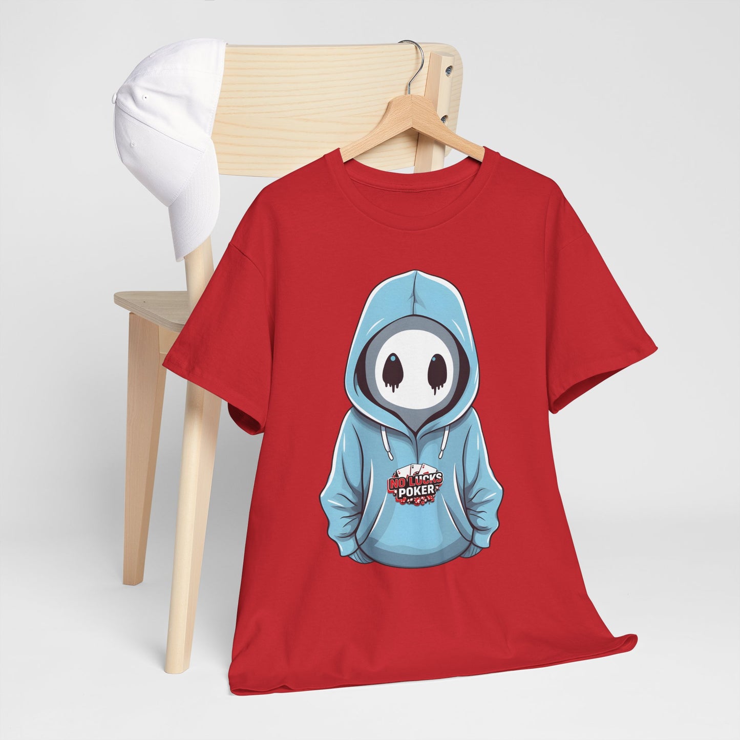 No Lucks Given – Mysterious Hoodie Player Poker Tee