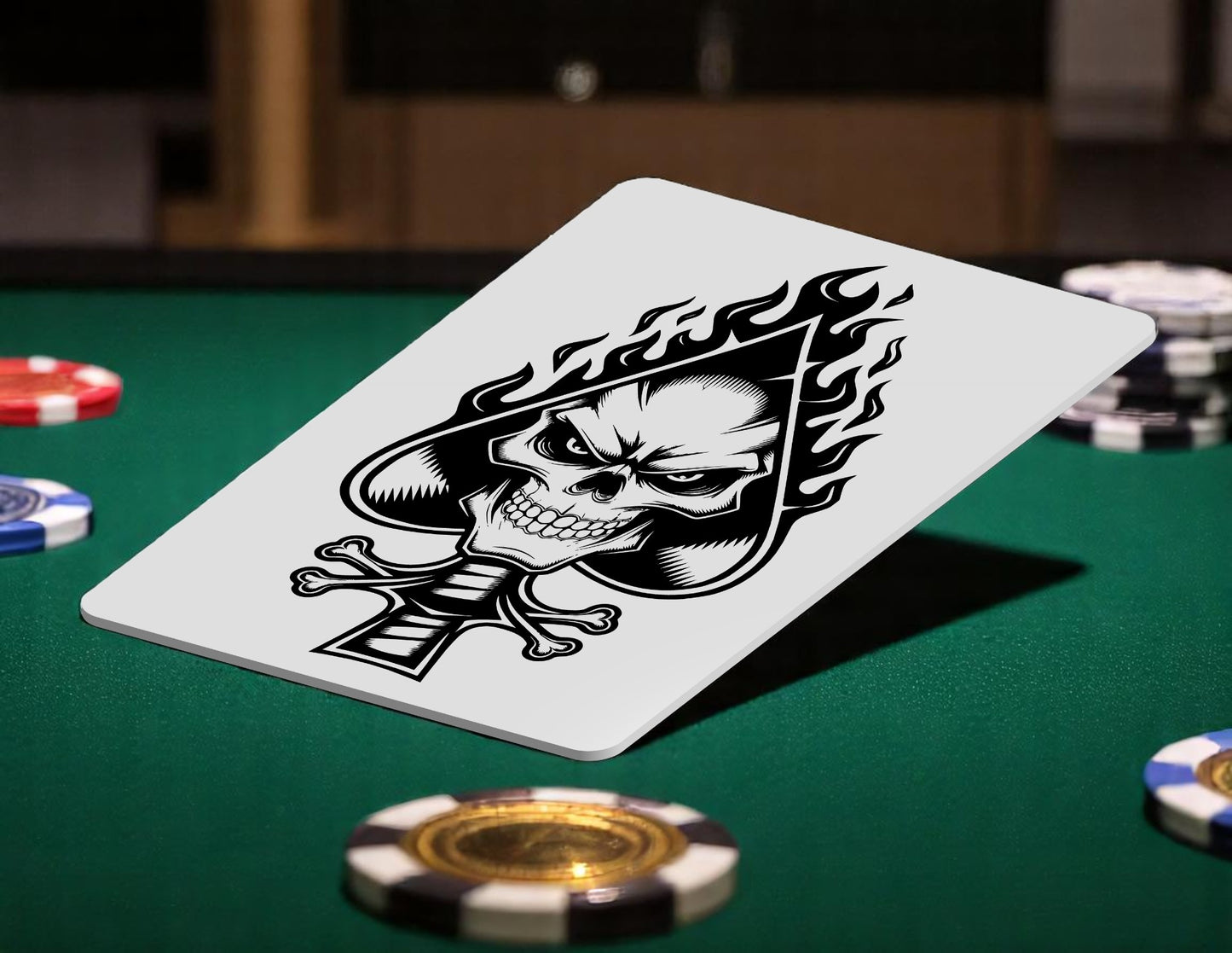 Pocket Aces Skull - Custom 3D Printed Poker Cut Card – Casino & Home Game Dealer Accessory