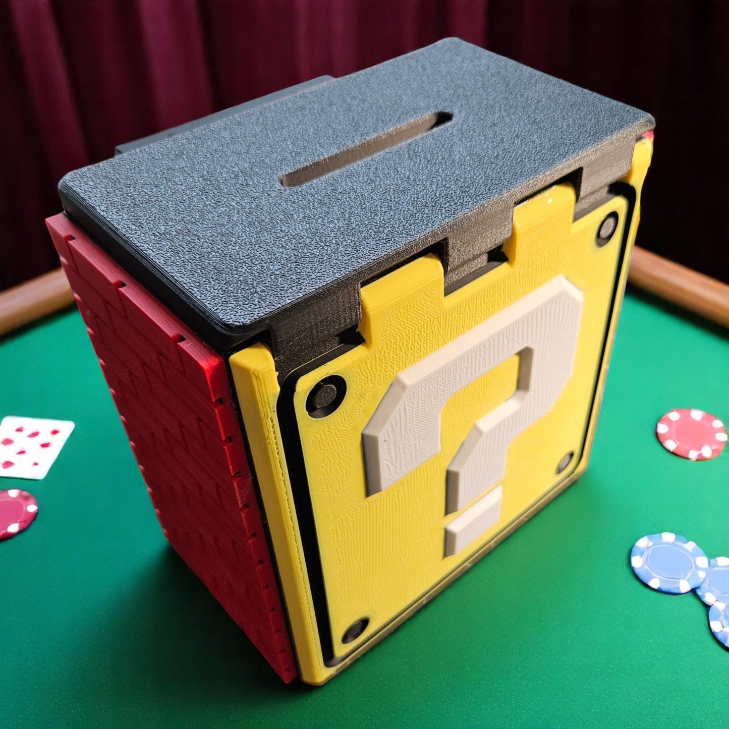 Super Mario Tribute Toke Box (Tip box) Poker Dealer Casino Style Choose Lid Text