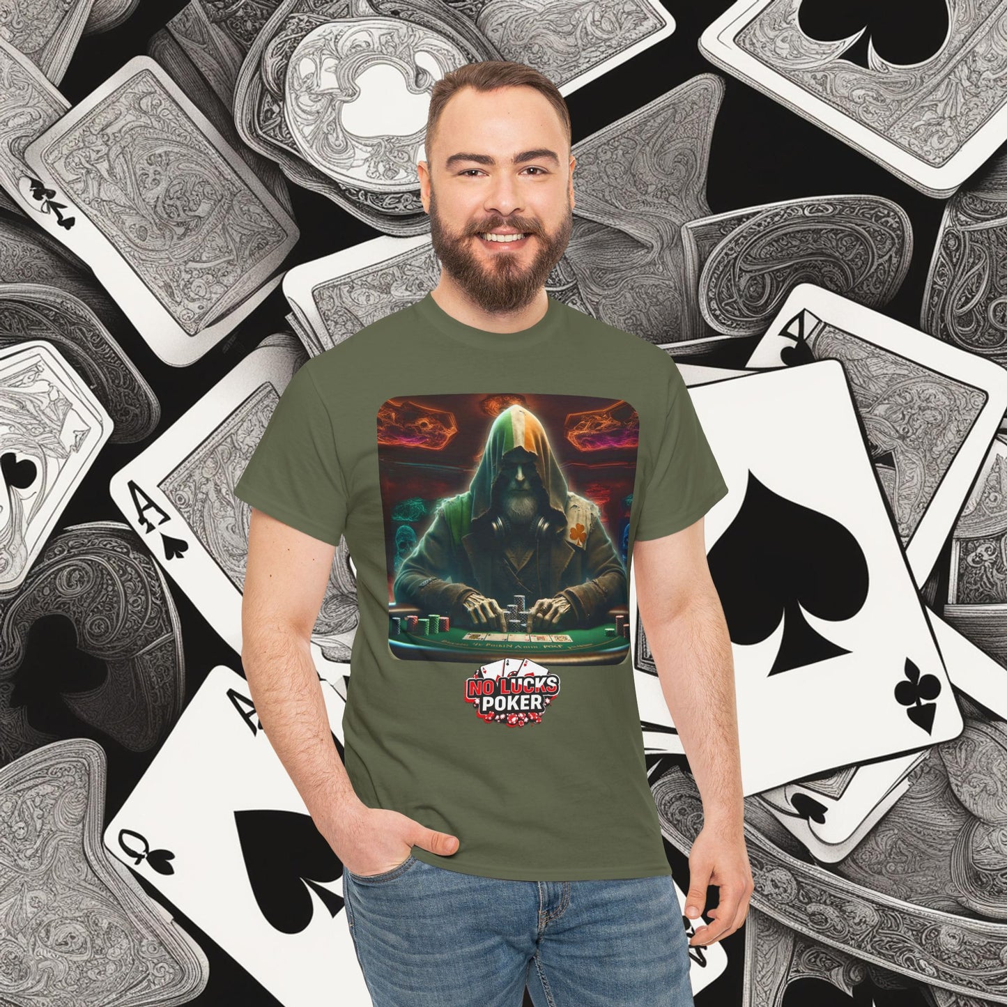 Irish Poker Player Celtic unisex heavy cotton tee Poker Apparel