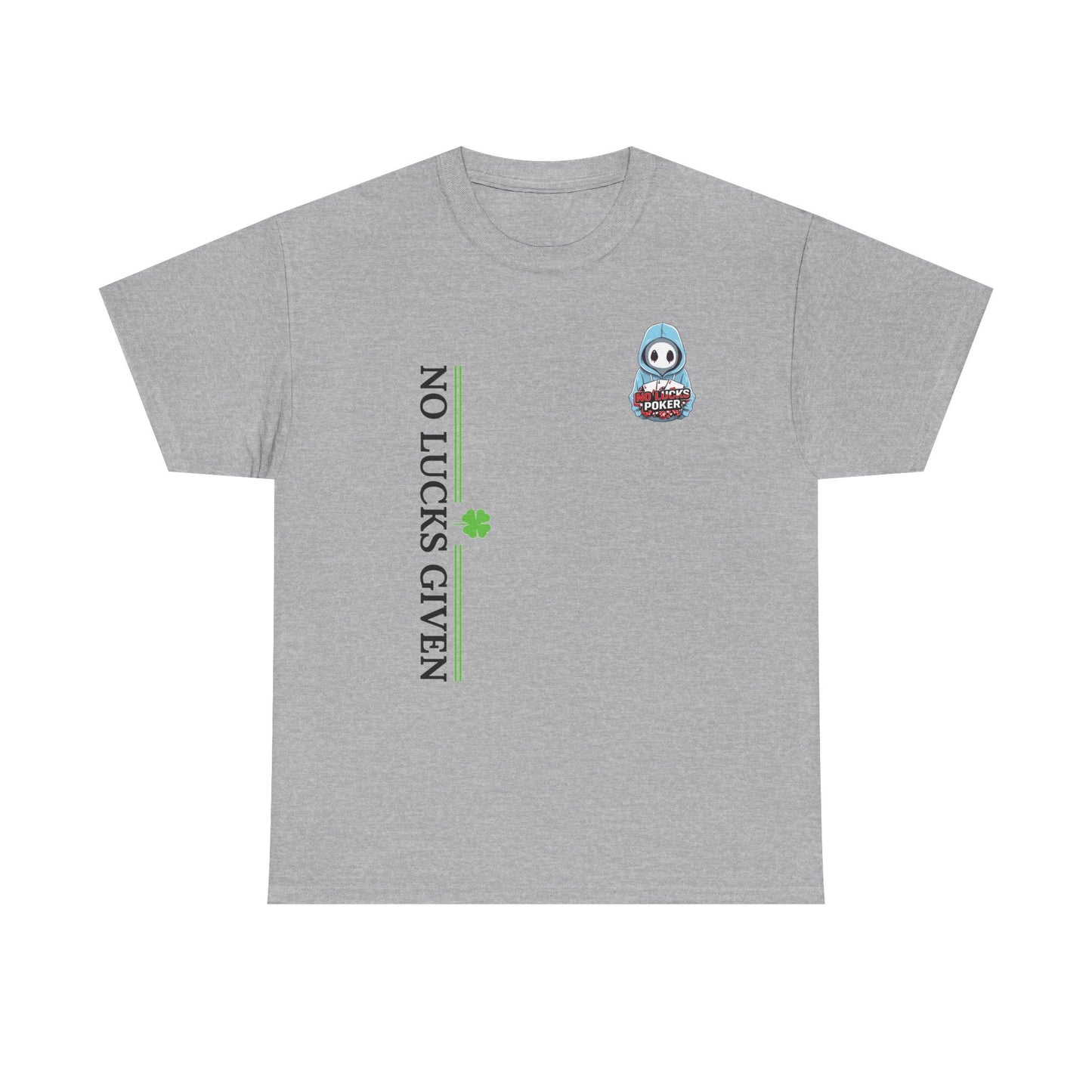 No Lucks Given – Ghost Logo Poker T-Shirt | Stealth Blackout Style