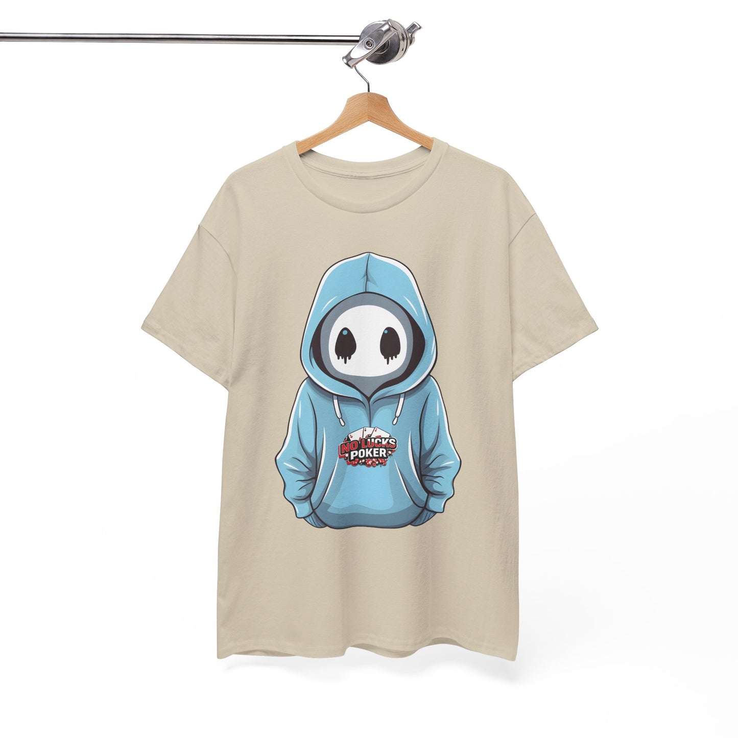 No Lucks Given – Mysterious Hoodie Player Poker Tee