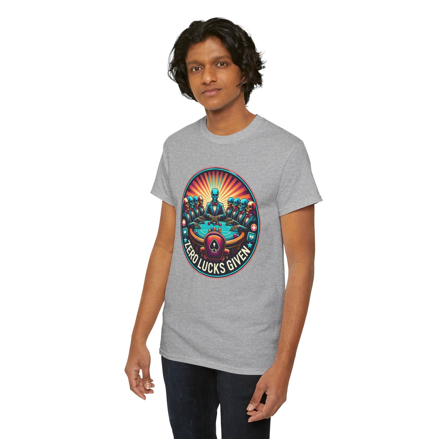 Zero Lucks Given unisex heavy cotton tee Poker Apparel