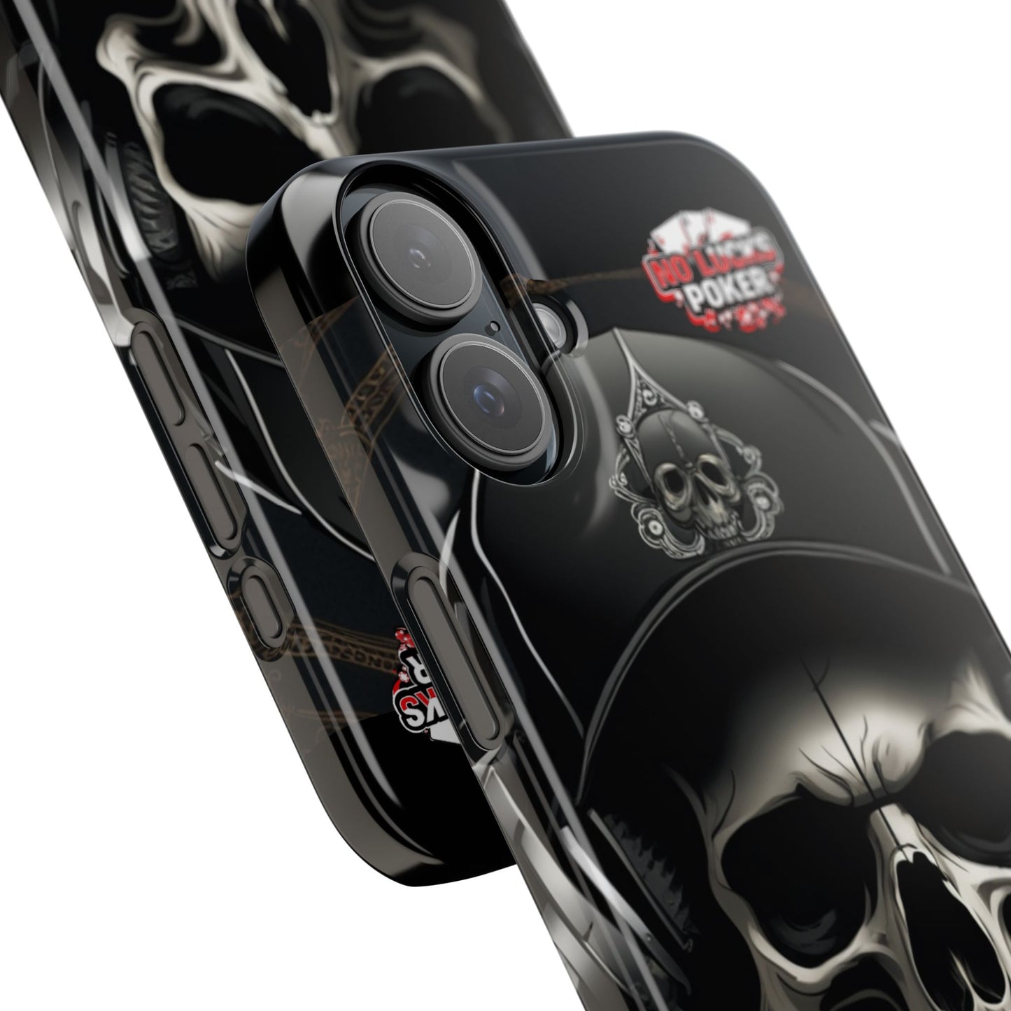 Poker Player with Skull at Poker Table Slim Phone Case -  iPhone 13 - 16