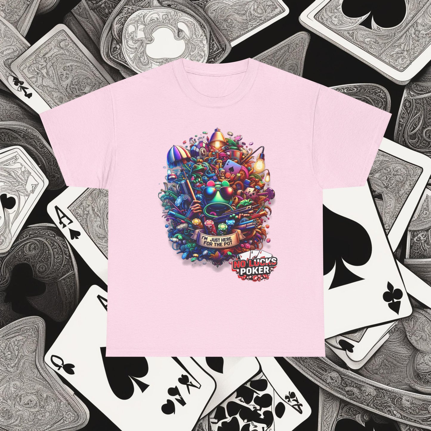 I'm Just here for the Pot unisex heavy cotton tee Poker Apparel