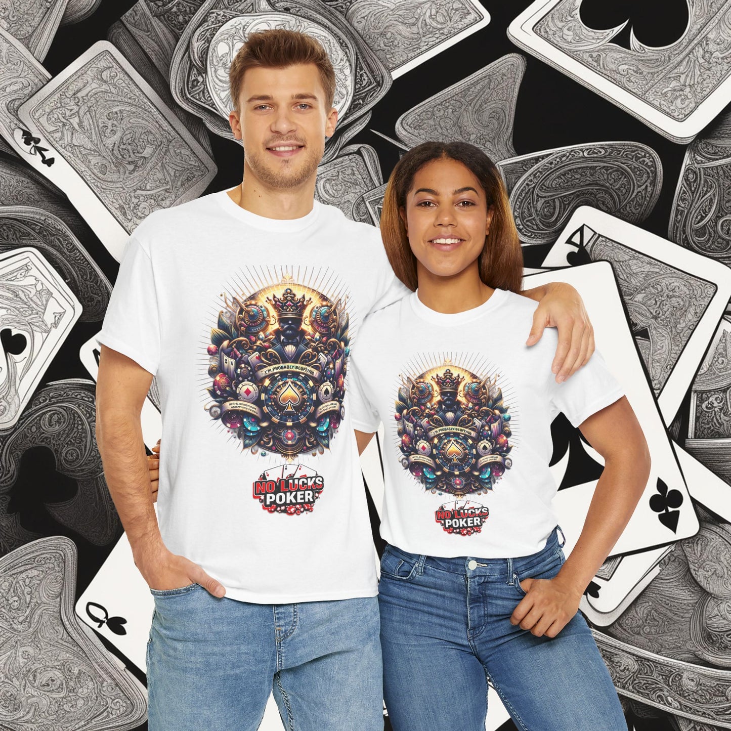 I'm Probably Bluffing unisex heavy cotton tee Poker Apparel