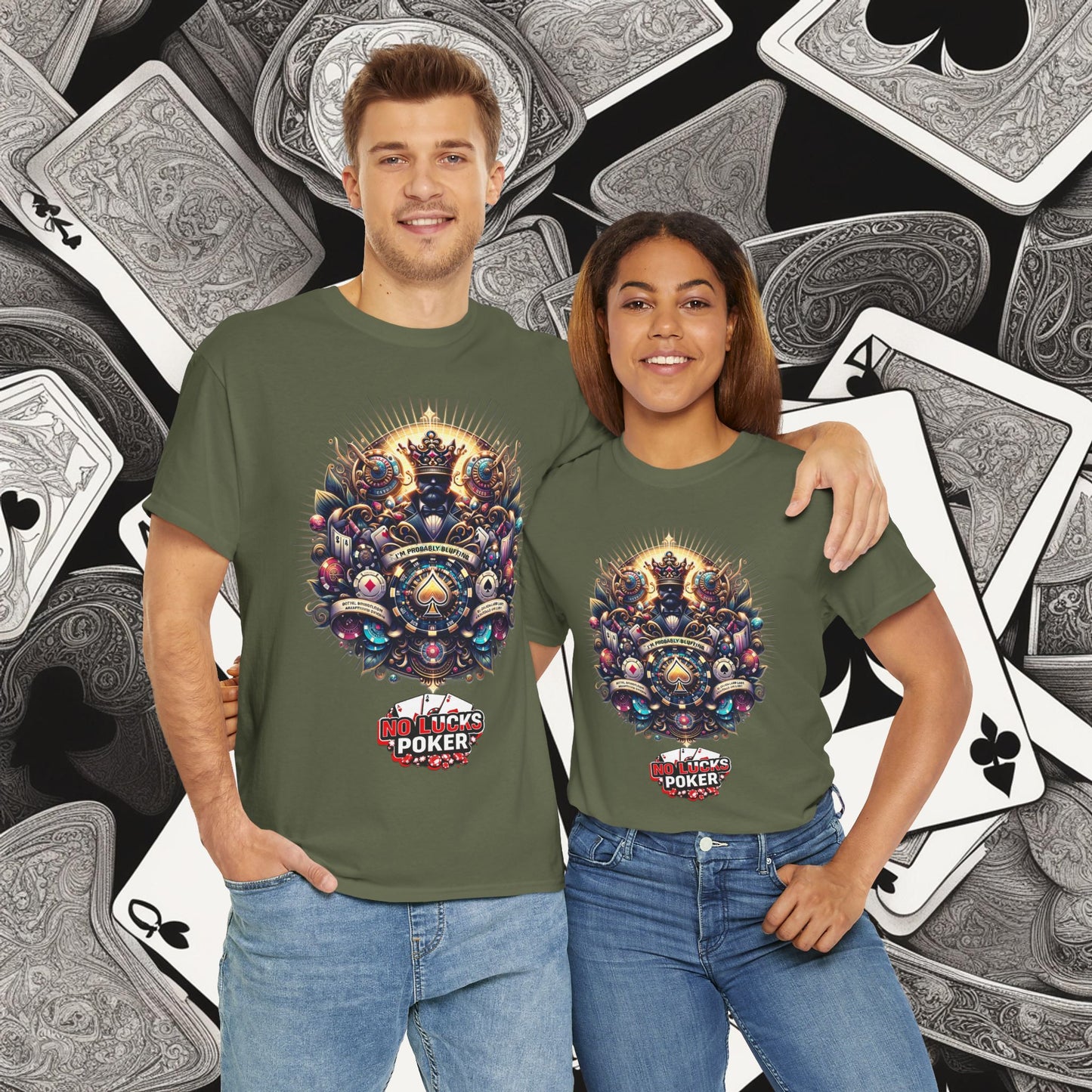 I'm Probably Bluffing unisex heavy cotton tee Poker Apparel