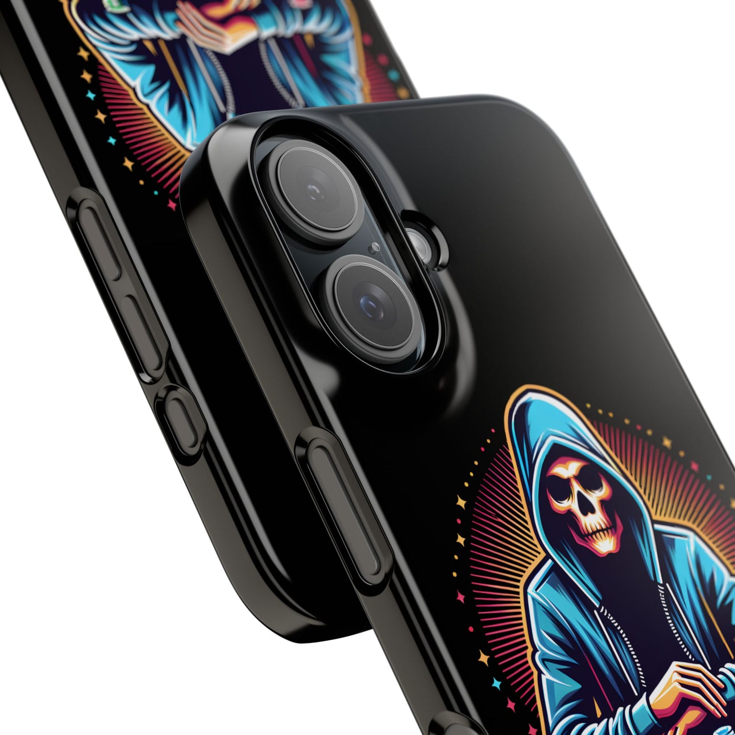 Poker Player with Skull at Poker Table Slim Phone Case -  iPhone 13 - 15