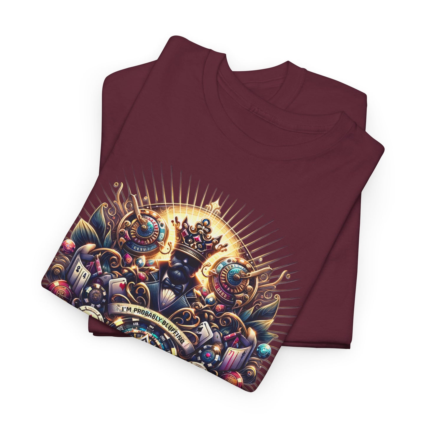 I'm Probably Bluffing unisex heavy cotton tee Poker Apparel
