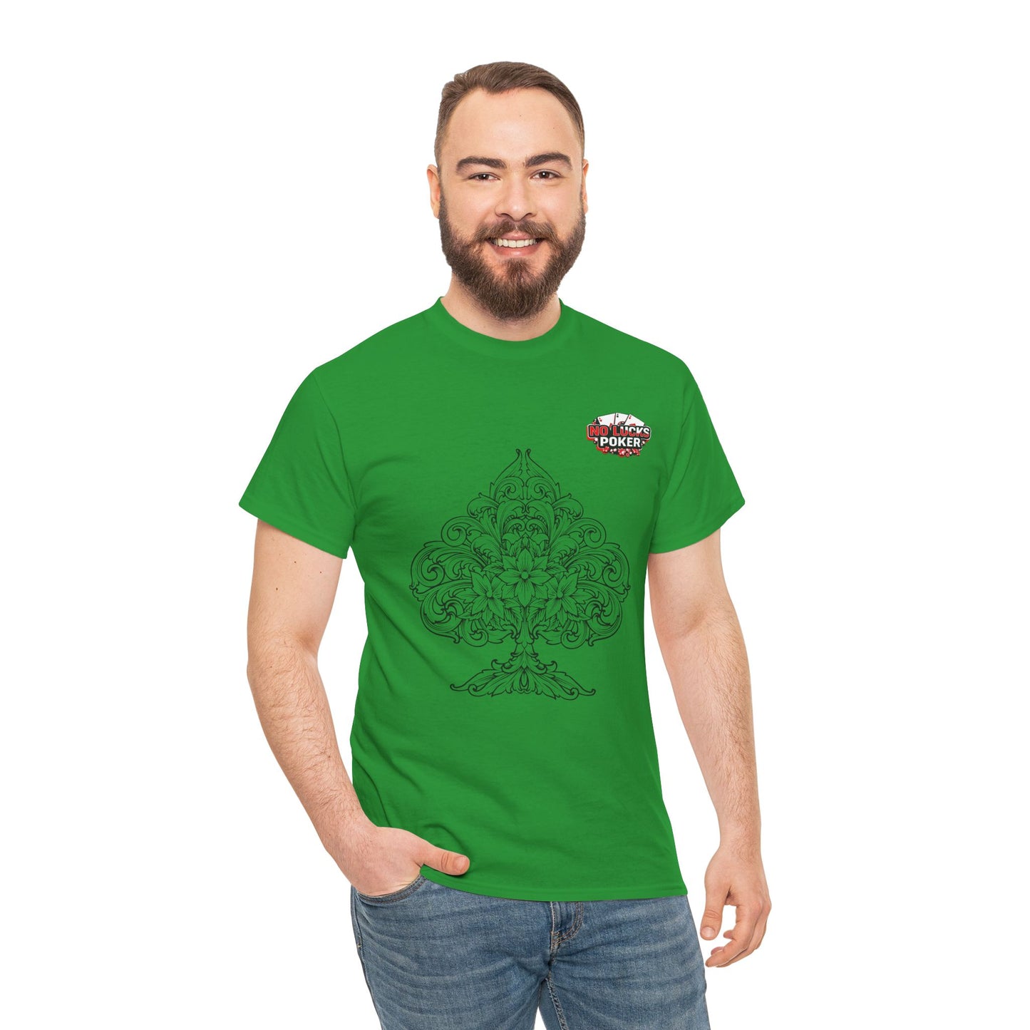No Lucks Given – Spade Poker T-Shirt (Good Luck, All In)