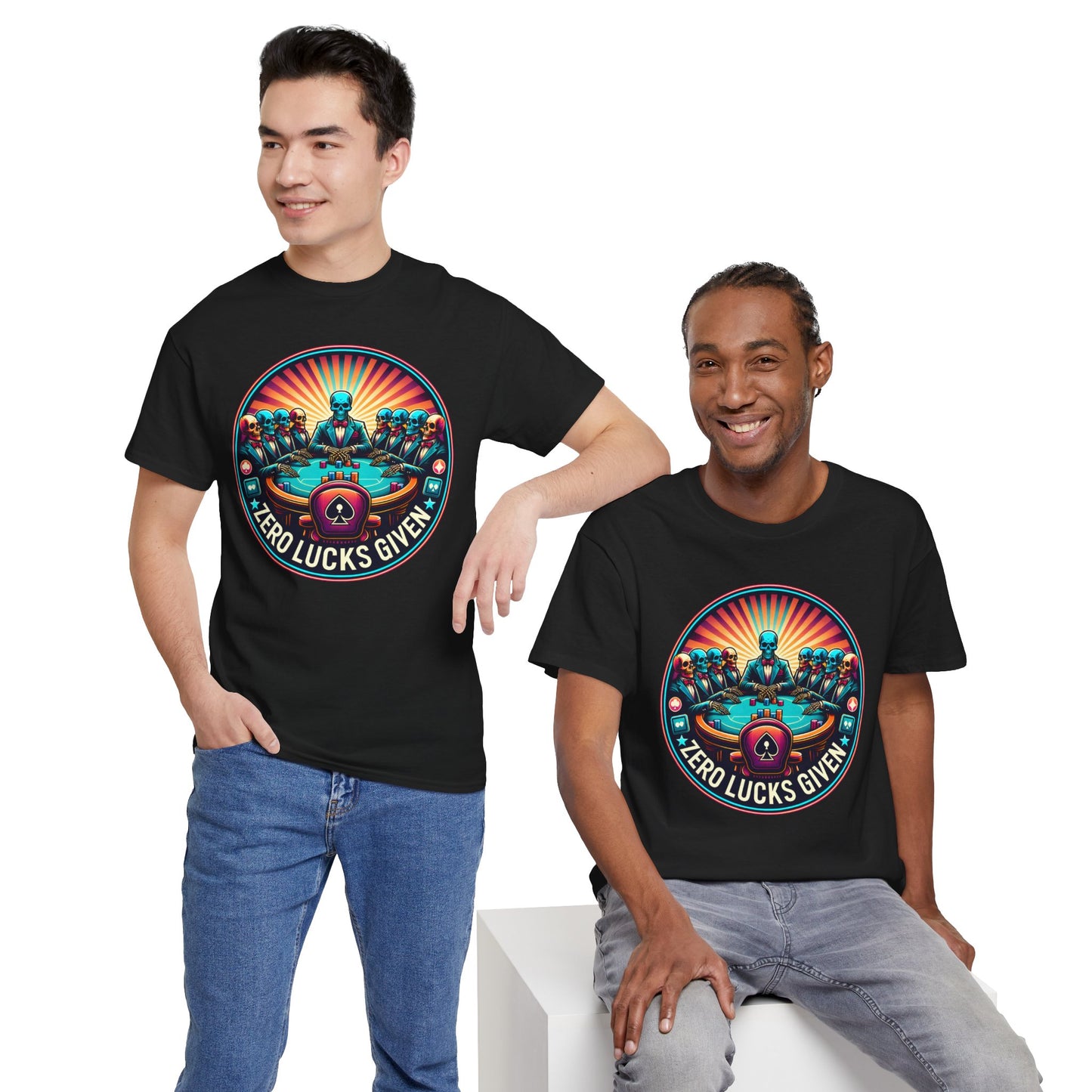 Zero Lucks Given unisex heavy cotton tee Poker Apparel