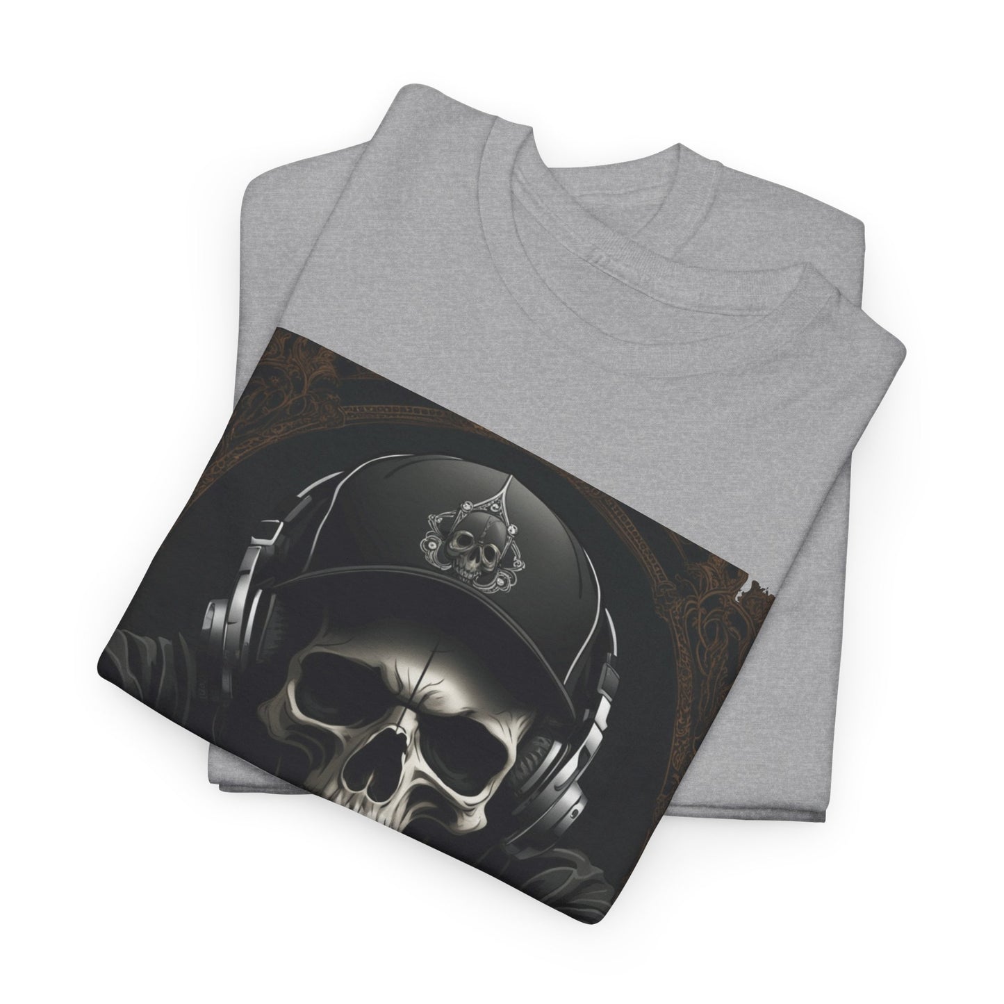 No Lucks Given – Hoodie Skull & Headphones Poker Tee