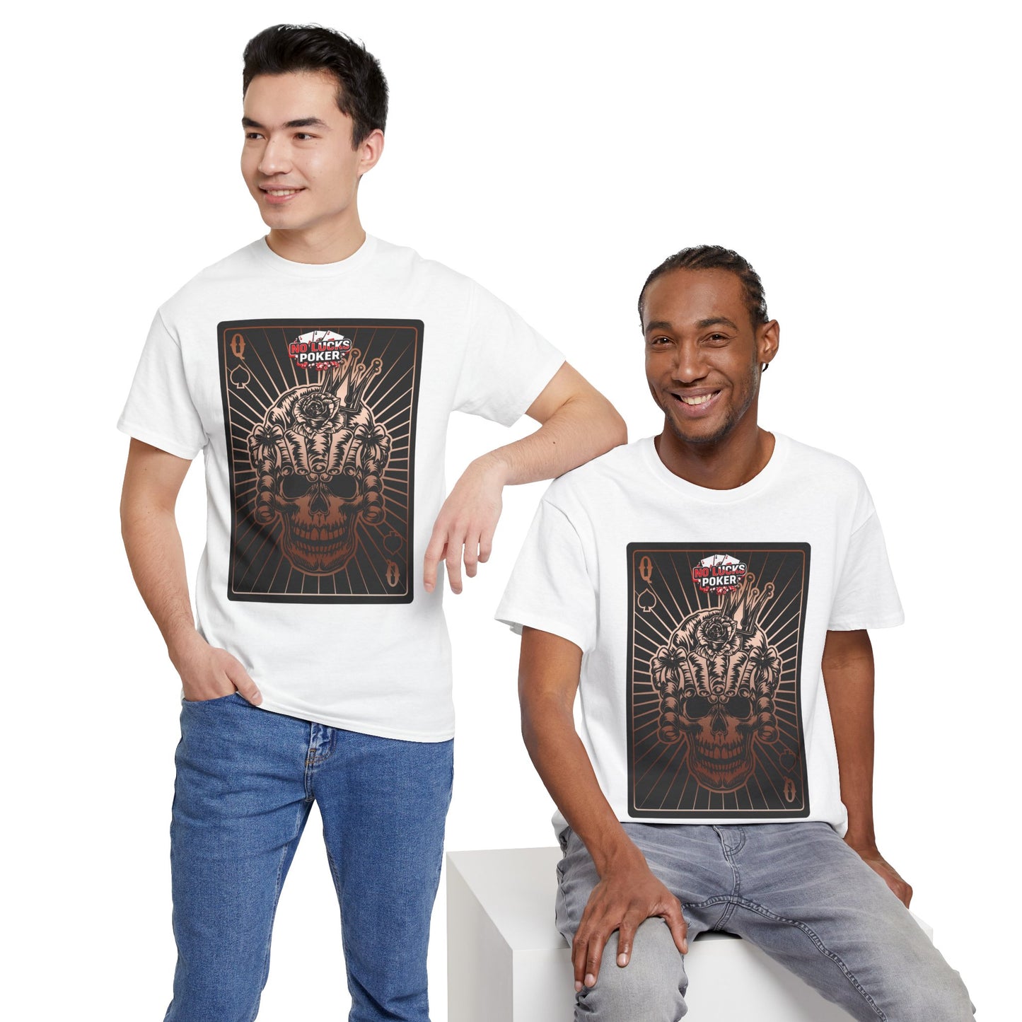 No Lucks Given – Angry Queen of Spades Poker Tee (Copper Edition)