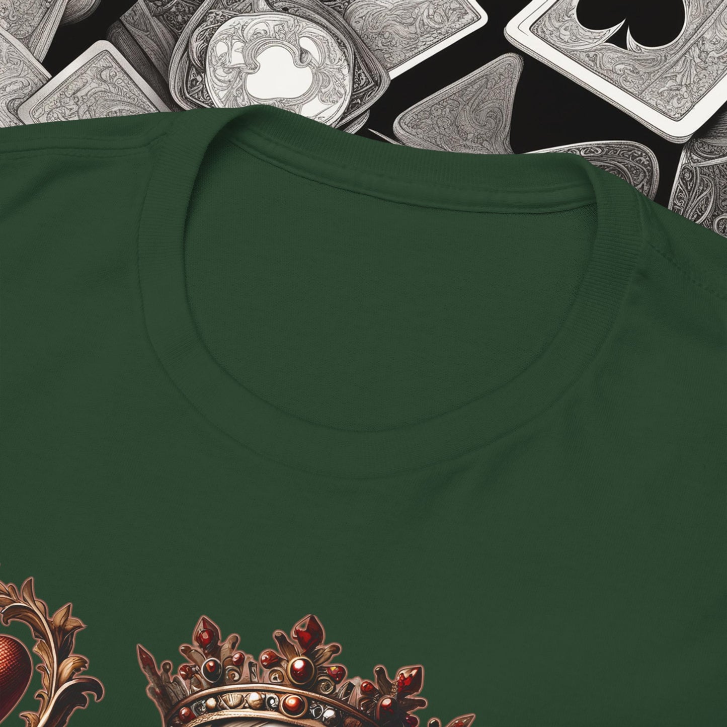 Queen of Hearts Poker T-Shirt | Unisex Heavy Cotton Tee