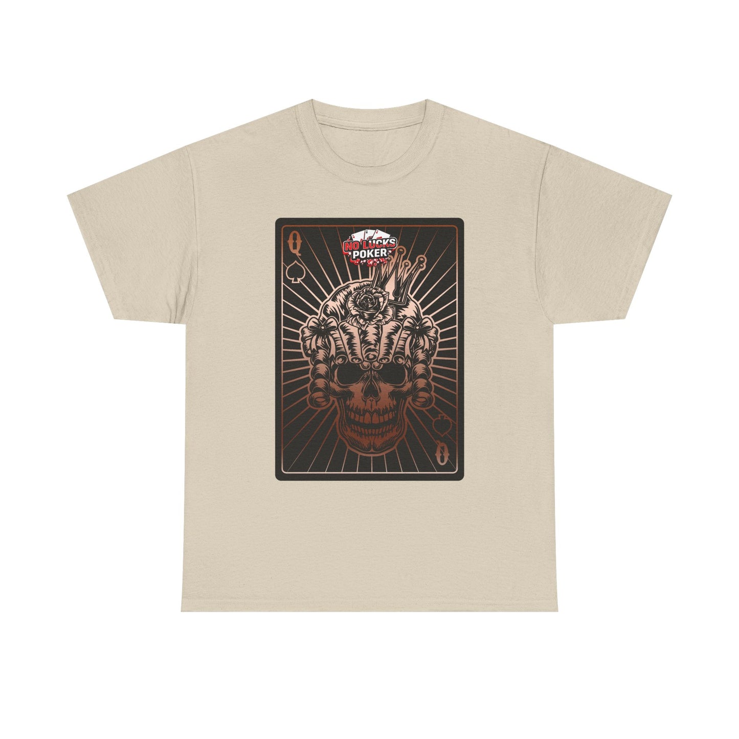 No Lucks Given – Angry Queen of Spades Poker Tee (Copper Edition)