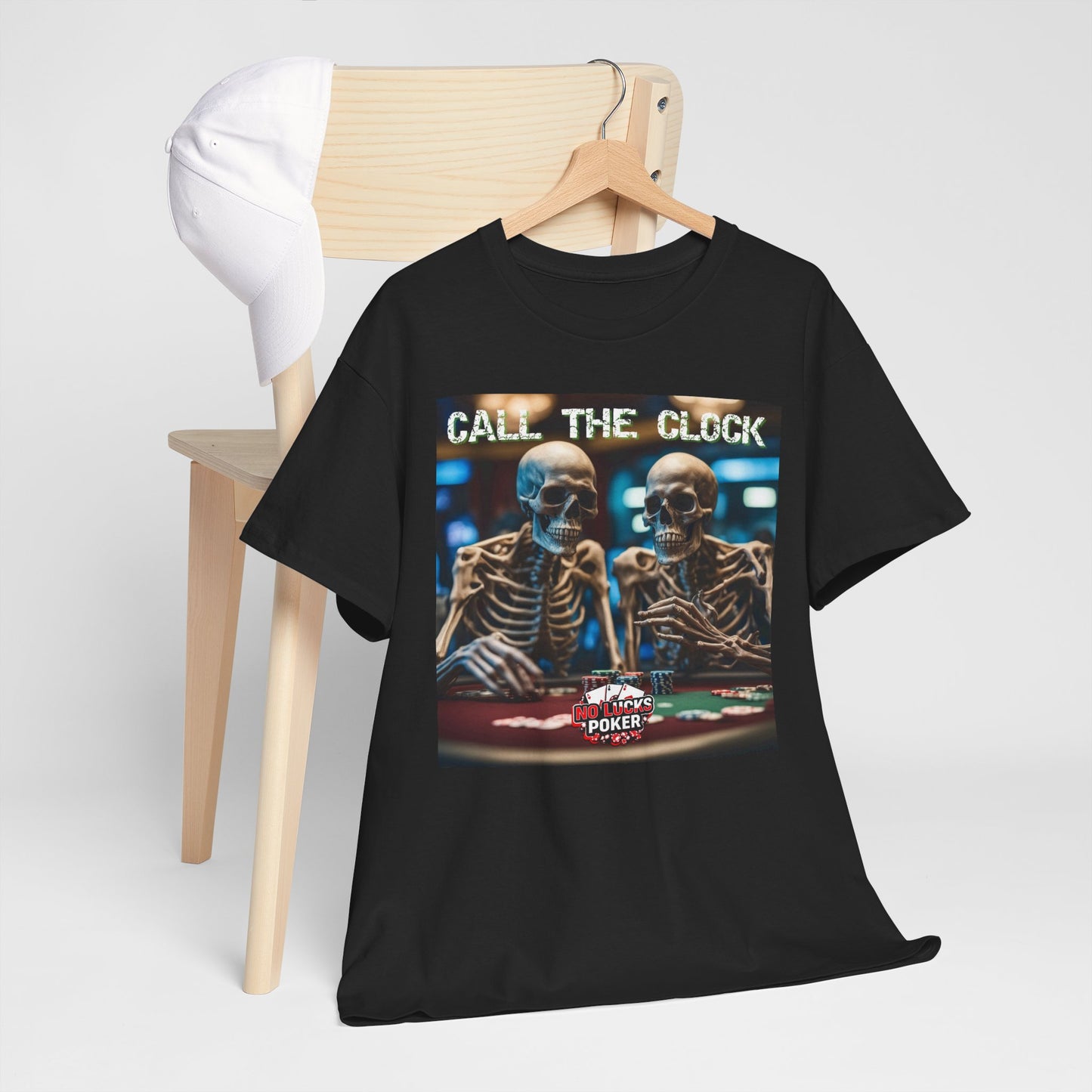 Call the clock skull unisex heavy cotton T-Shirt Must have Good Luck All-in