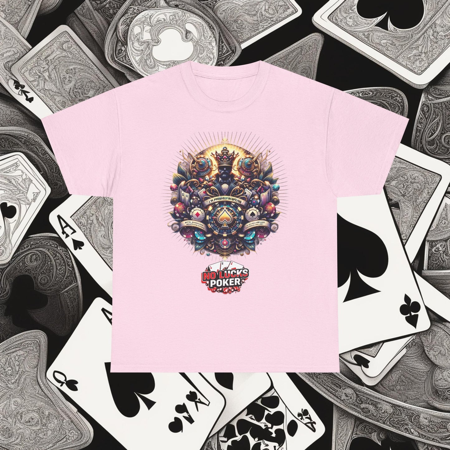 I'm Probably Bluffing unisex heavy cotton tee Poker Apparel