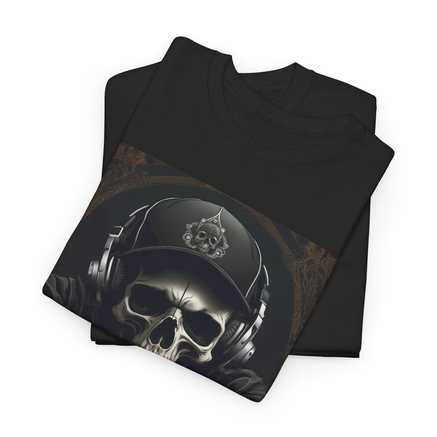 No Lucks Given – Hoodie Skull & Headphones Poker Tee