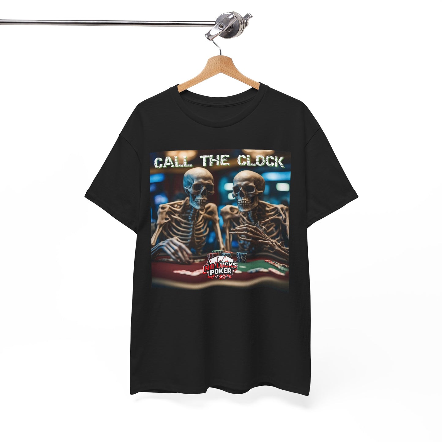 Call the clock skull unisex heavy cotton T-Shirt Must have Good Luck All-in