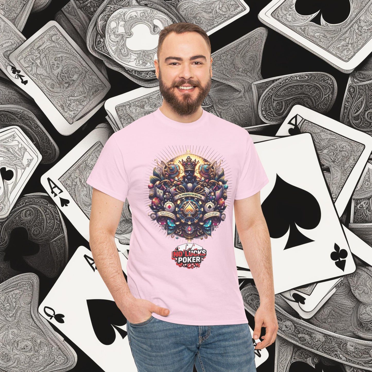 I'm Probably Bluffing unisex heavy cotton tee Poker Apparel