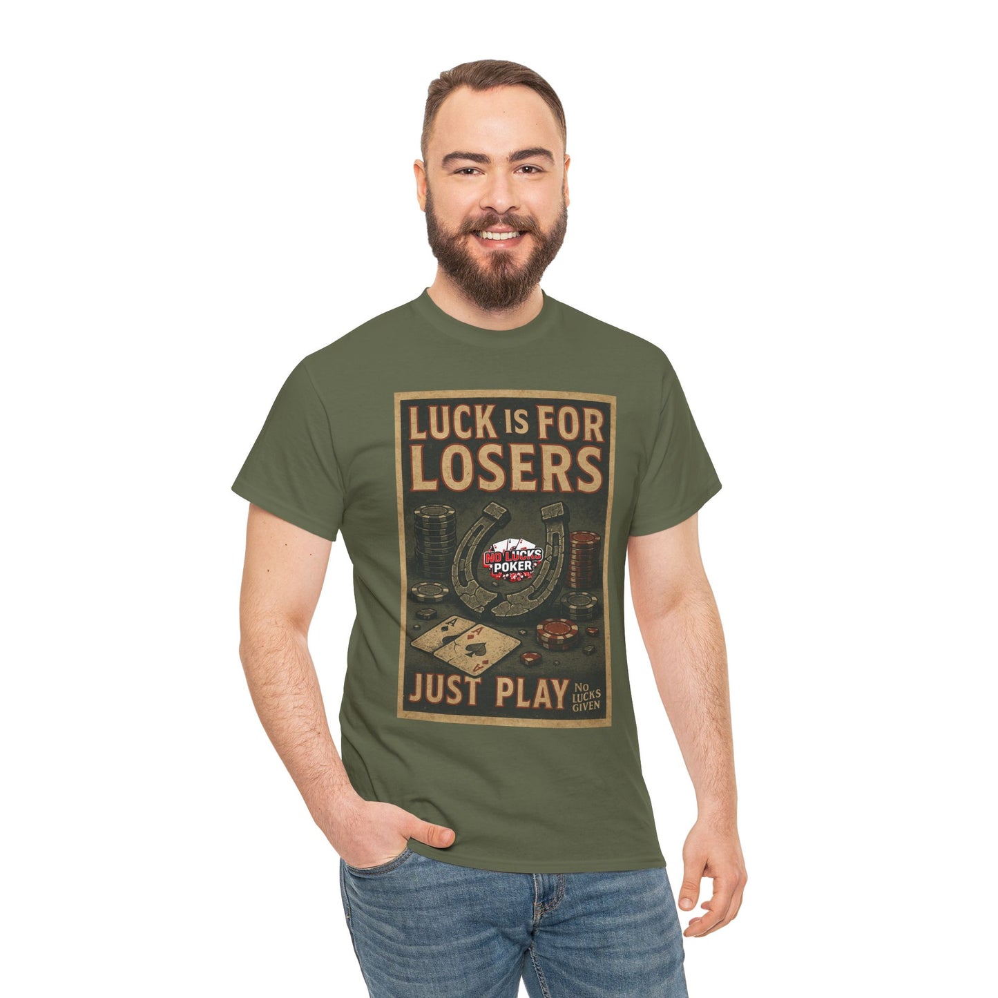 Luck is for Losers Poker T-Shirt | Zero Lucks – Skill Over Chance