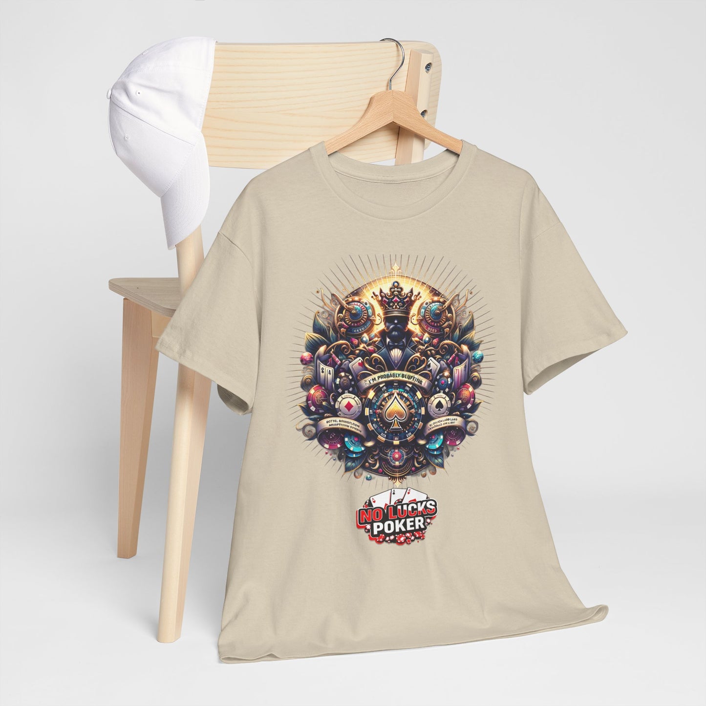 I'm Probably Bluffing unisex heavy cotton tee Poker Apparel