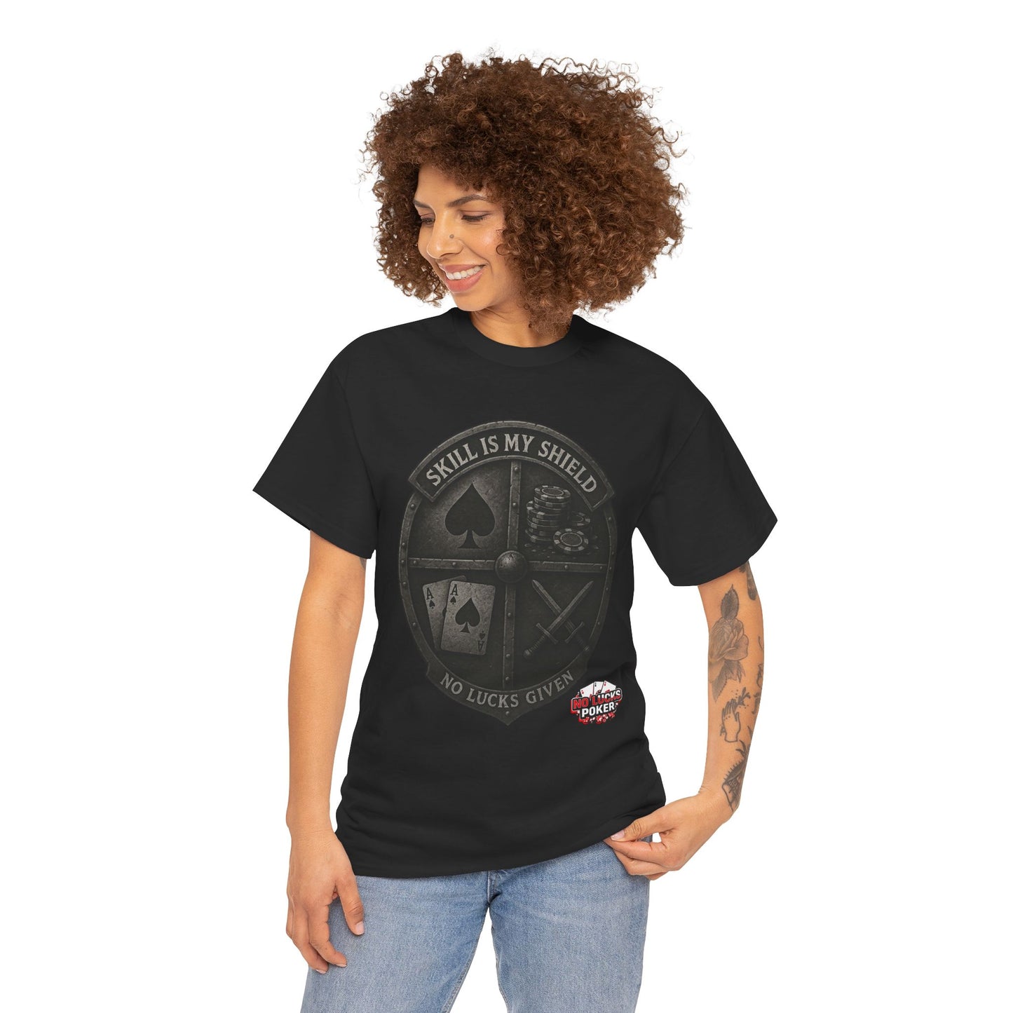 Stack or Shatter Poker T-Shirt | No Lucks Given – Skill Over Luck