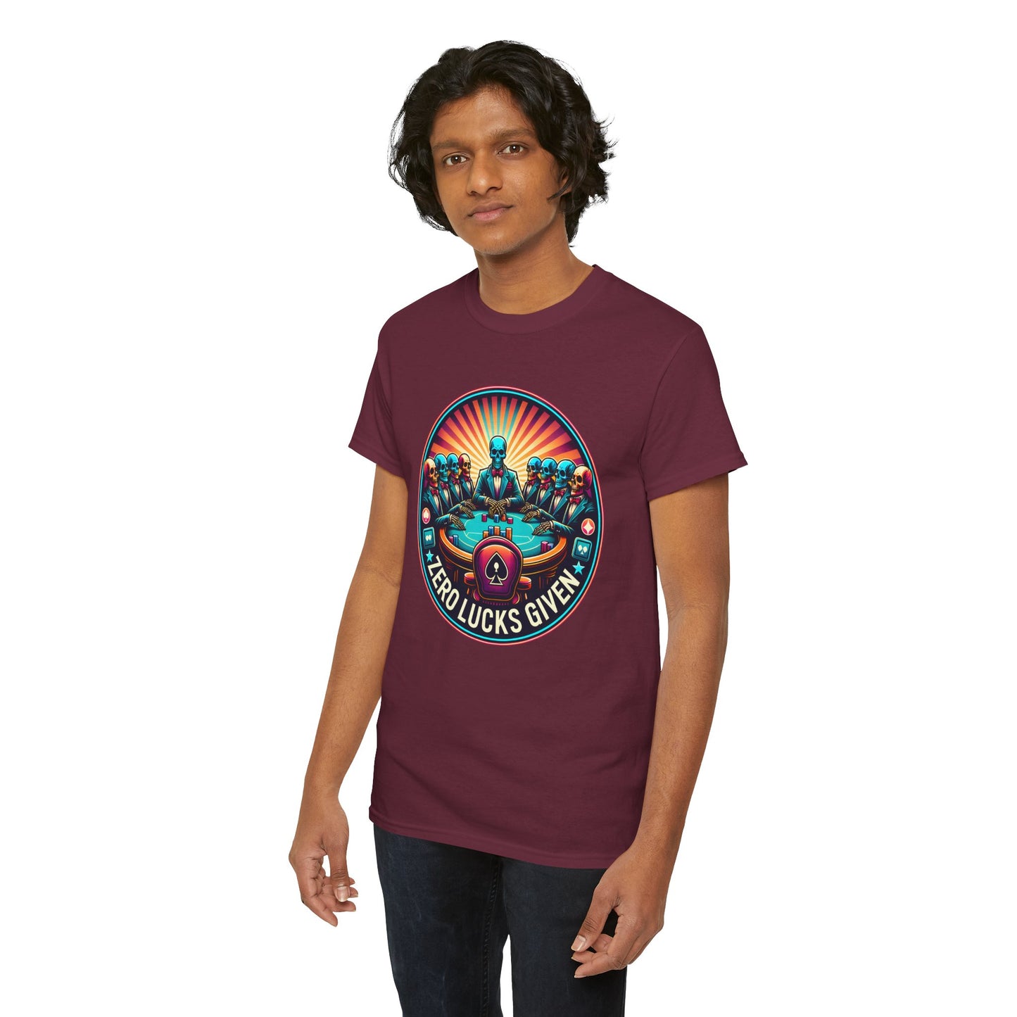 Zero Lucks Given unisex heavy cotton tee Poker Apparel